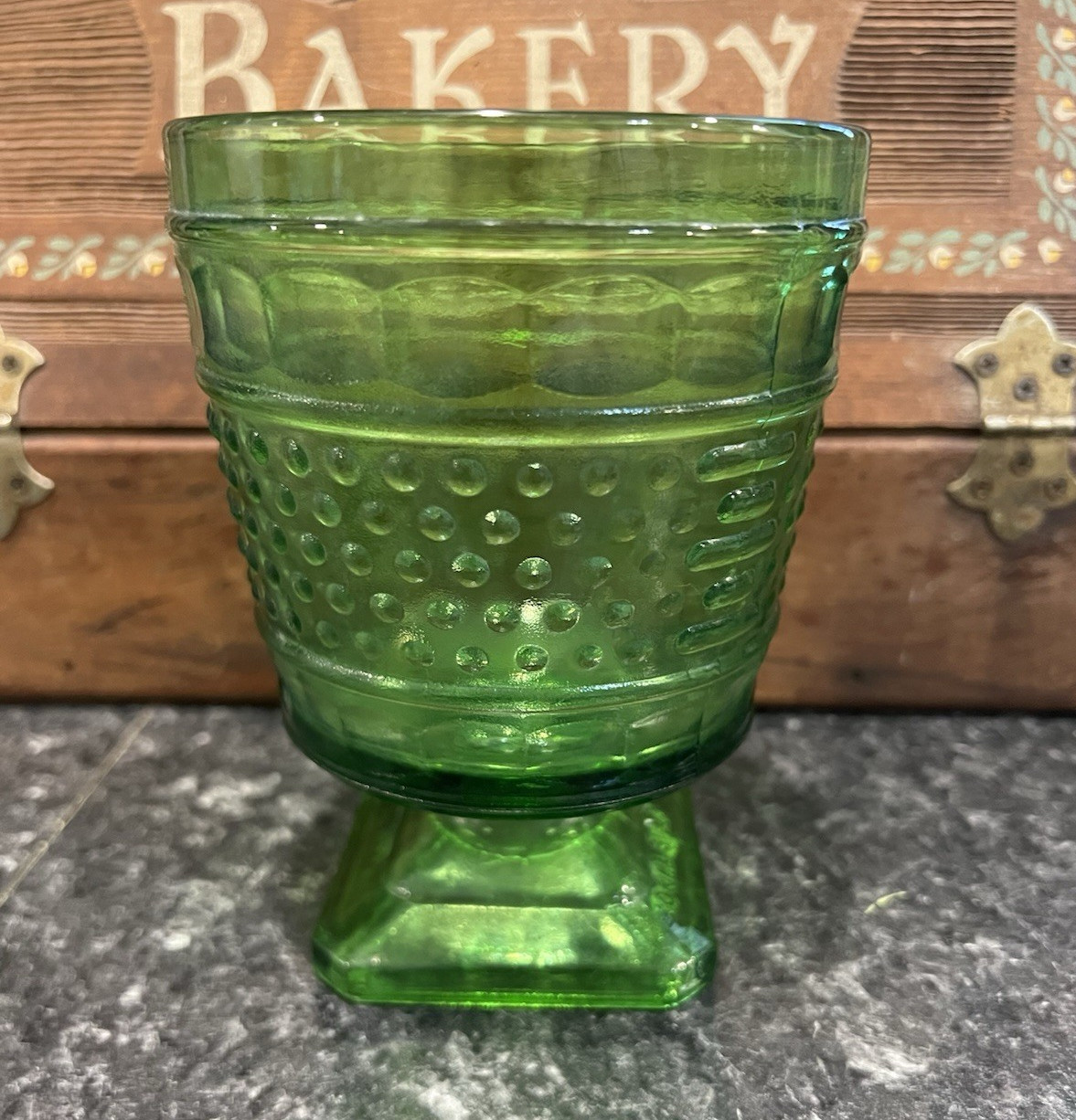 VTG Napco Green Glass Planter