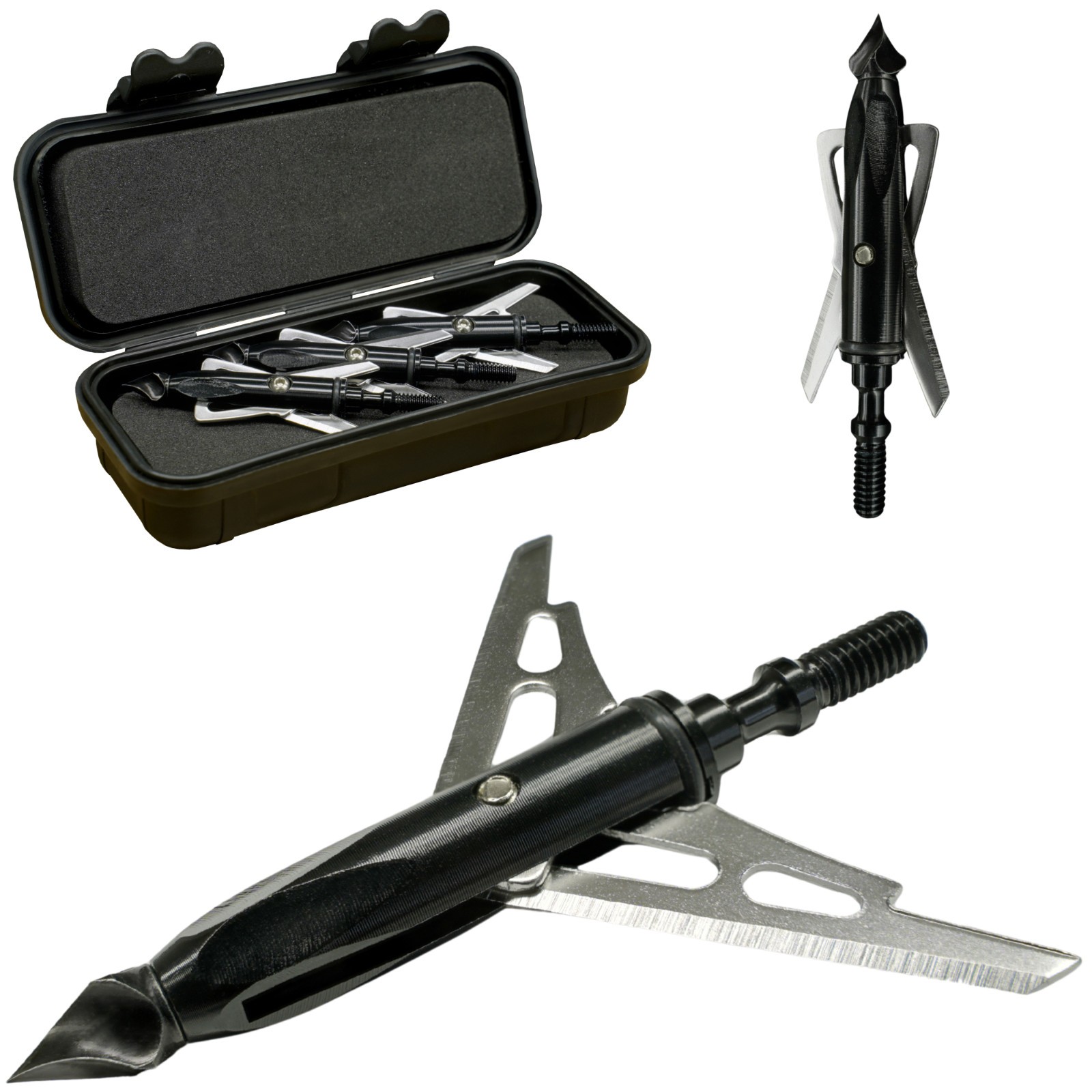 BALLISTA Mechanical Broadheads – 100 Grain 2-Blade Expandable Hunting Tips - 3pc