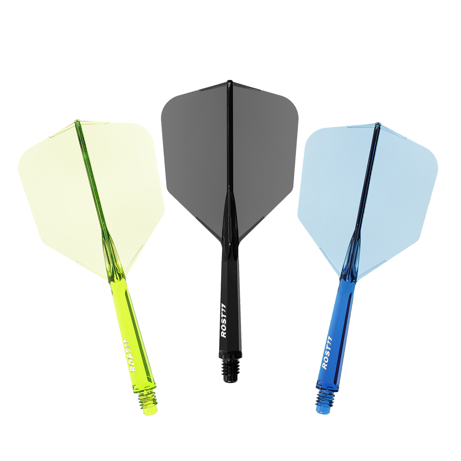 CUESOUL ROST 77 Dart Shaft and Flight Combo,Big Wing Shape,Set of 3-Dark Color