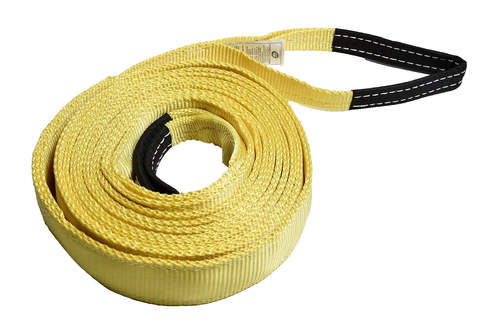 Auto SUV Truck Tow Strap 2"x20' Yellow 20000lb 9T 2x20 winch off-road recover