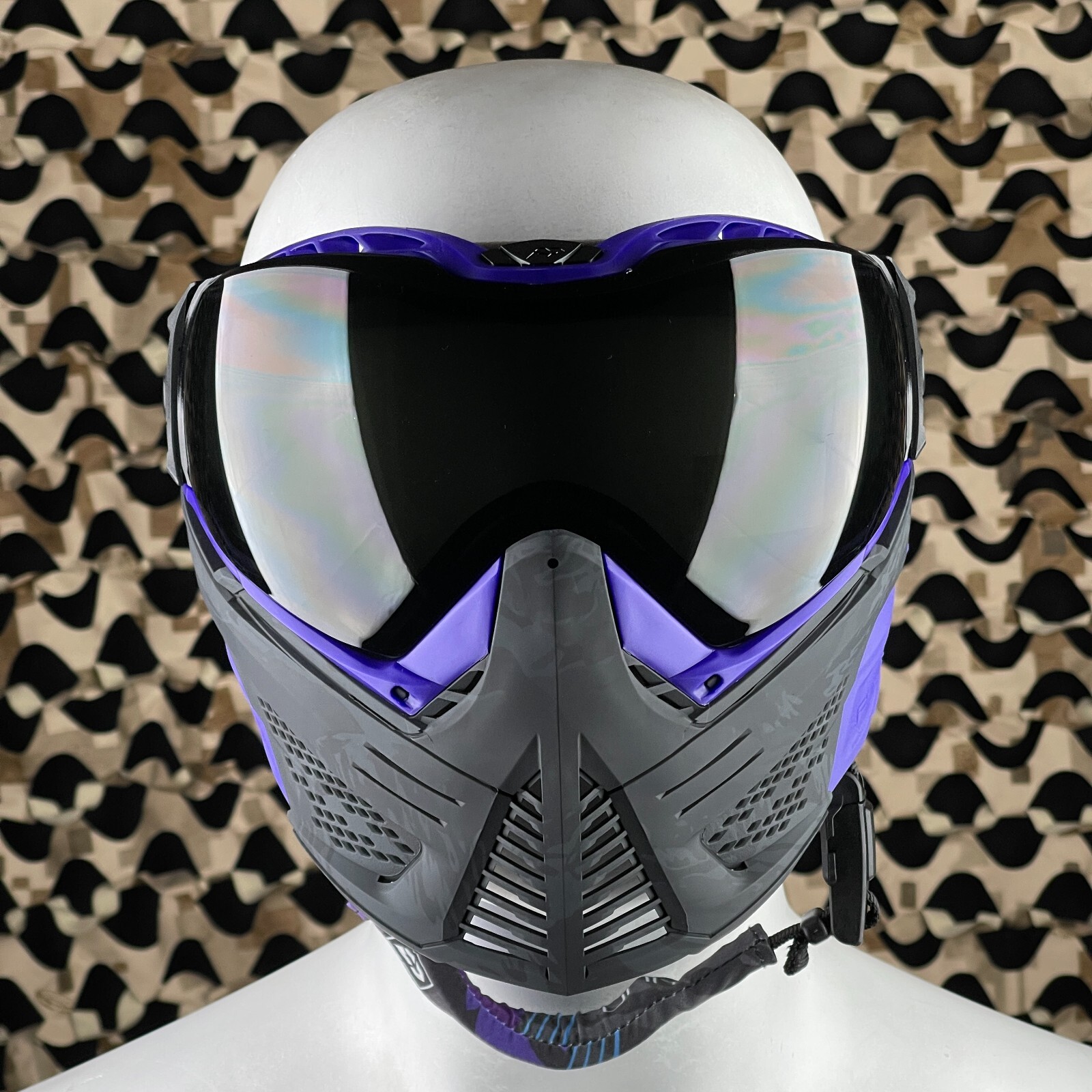 NEW Push Unite Paintball Mask - Black/Purple Camo w/ Smoke Lens