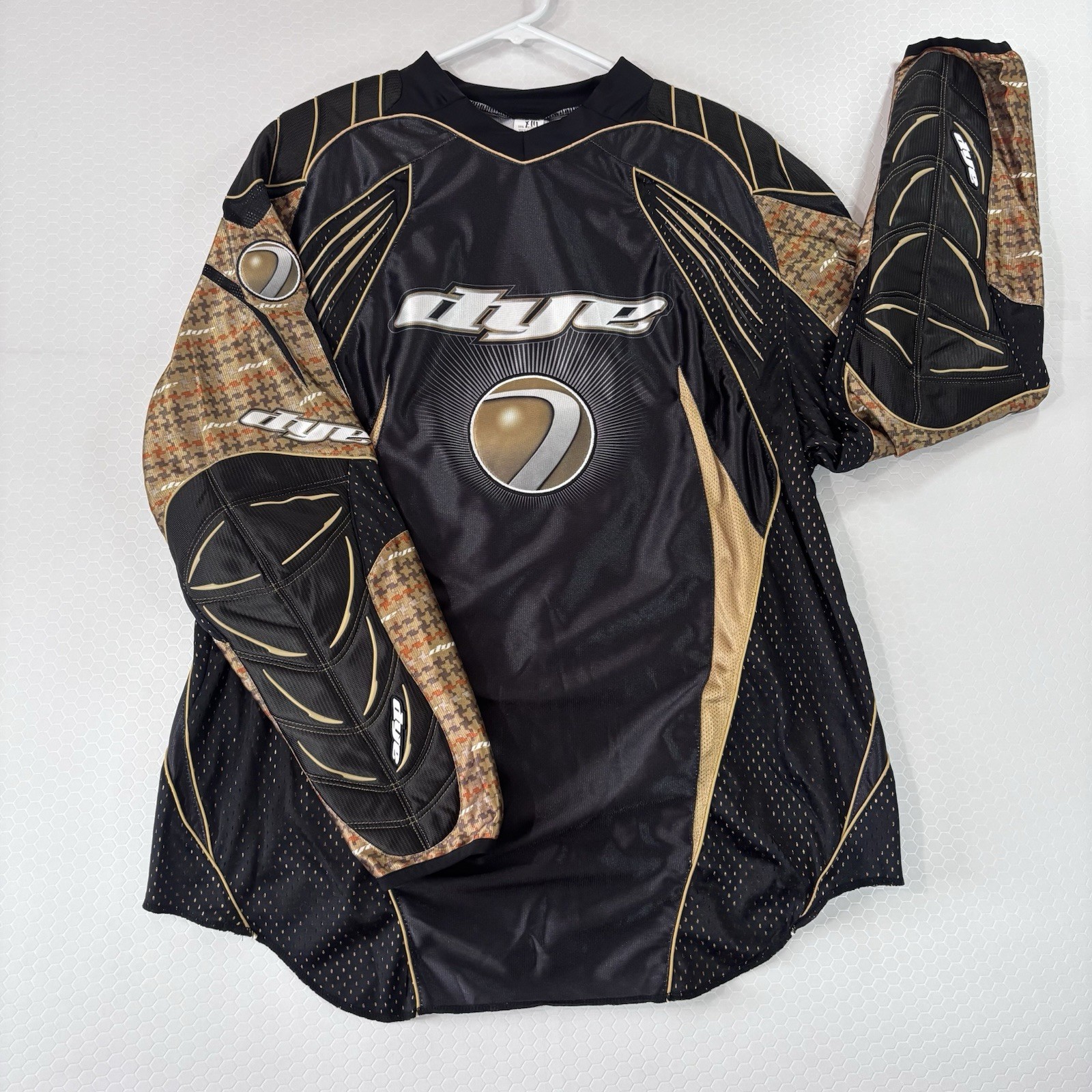 Vintage Dye C7Paintball Jersey Black Gold Digital Camo Padded,New Without Tags