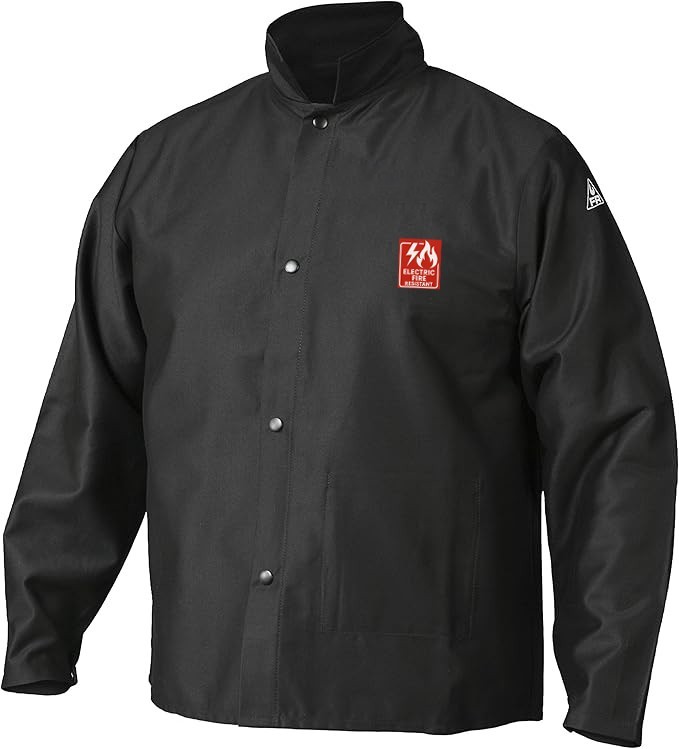 Flame Resistant Welding Jacket 100% Cotton FR Workwear Breathable & Safe