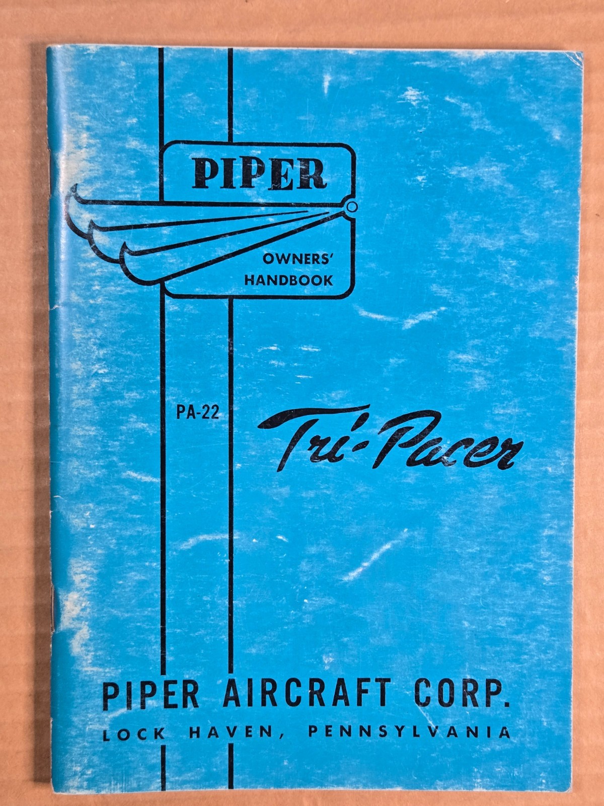 PIPER Tri Pacer PA-22 Airplane Aircraft Owner's Handbook - Good Condition