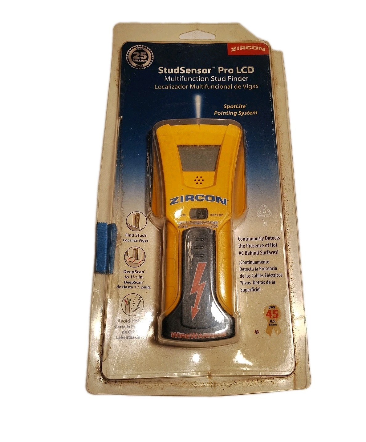 Zircon Stud Sensor Pro LCD Display Stud Finder Spotlite 2005 Open Box