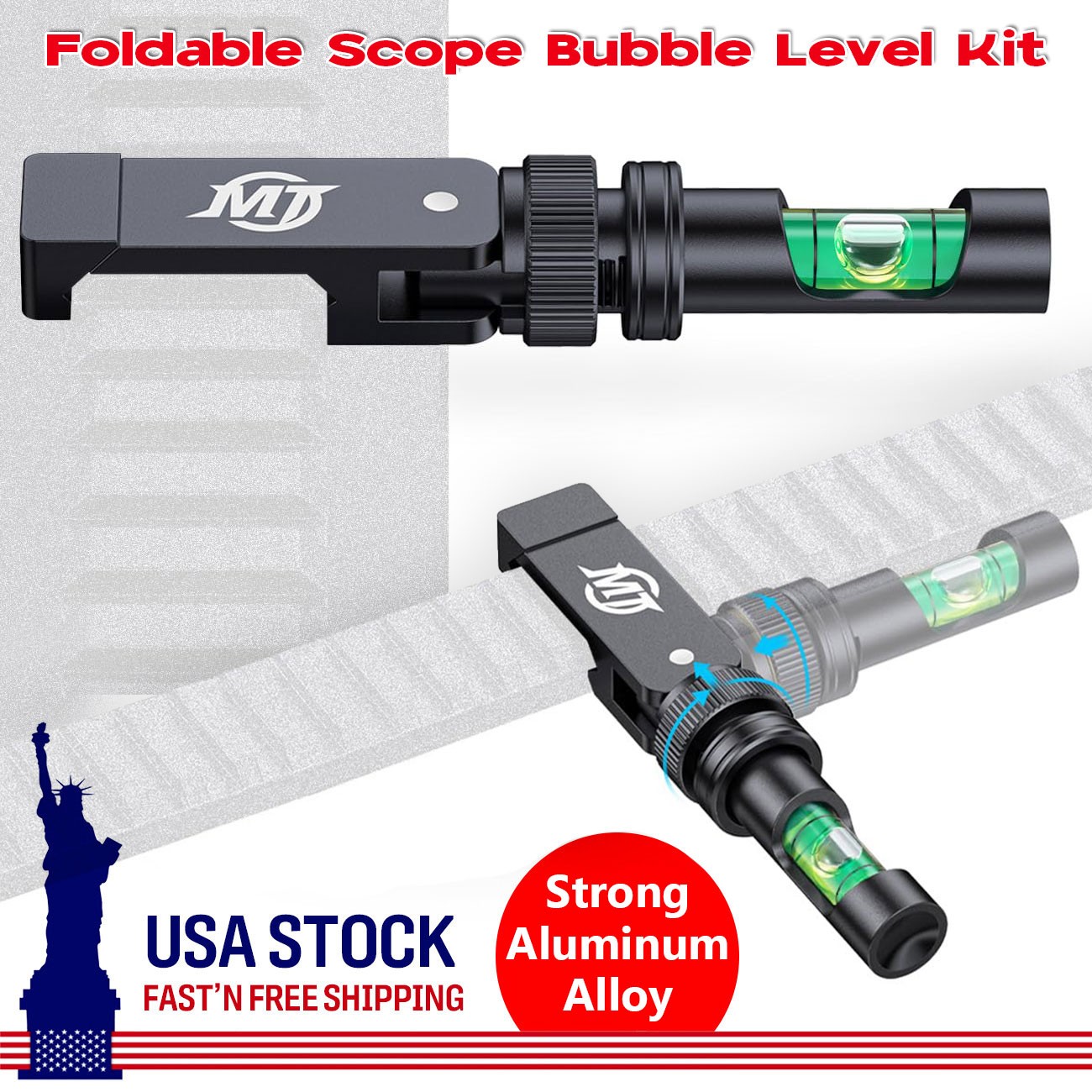 Upgraded Spirit Bubble Level Foldable Rifles Scope Leveling Tool - 20/21mm Rails