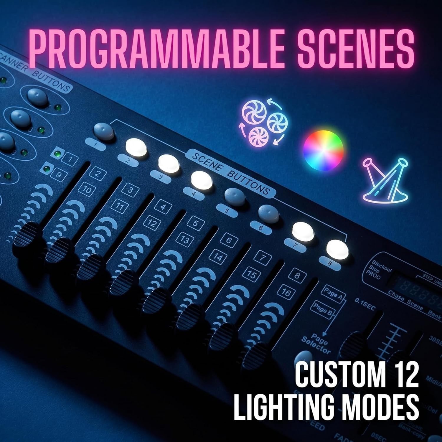 Versatile 192 DMX Controller for Stunning DJ Lighting Shows - Compact & Durable