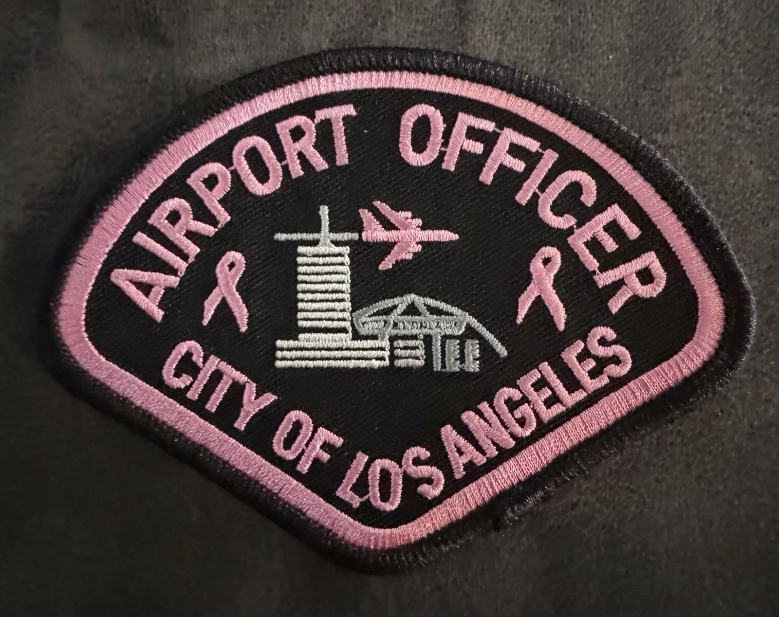 California Pink (Cancer Awareness) Patch. Los Angeles Airport Officer