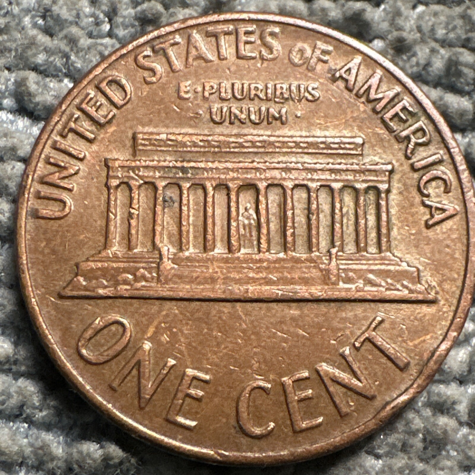 1970 D Lincoln Memorial Cent With A Doubled Die Reverse Machine Doubling