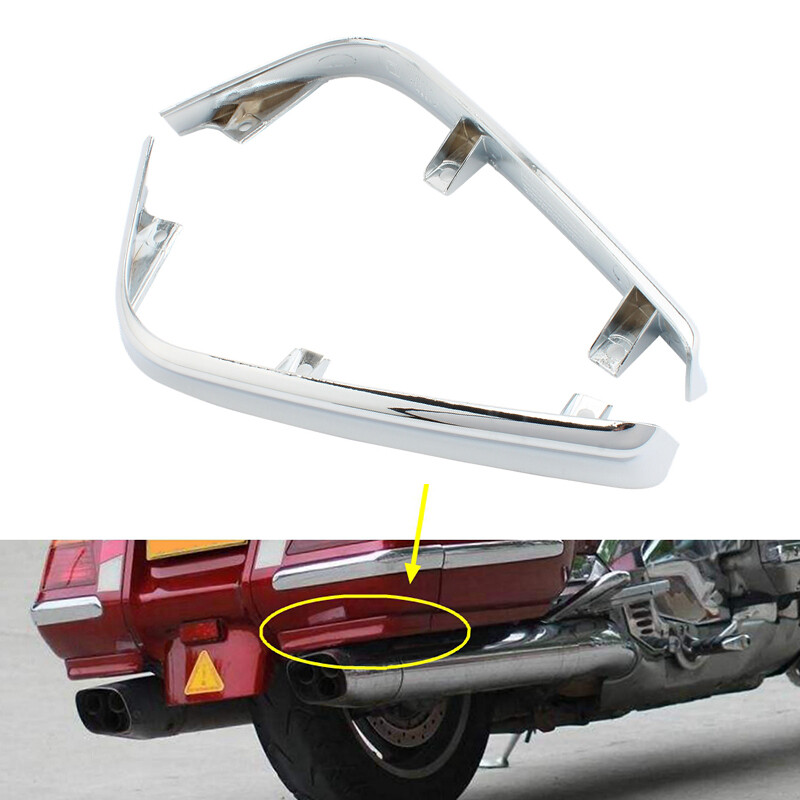 Pair Chrome Saddlebag Trunk Strip Trim For Honda GL1800 Goldwing  2001-2011