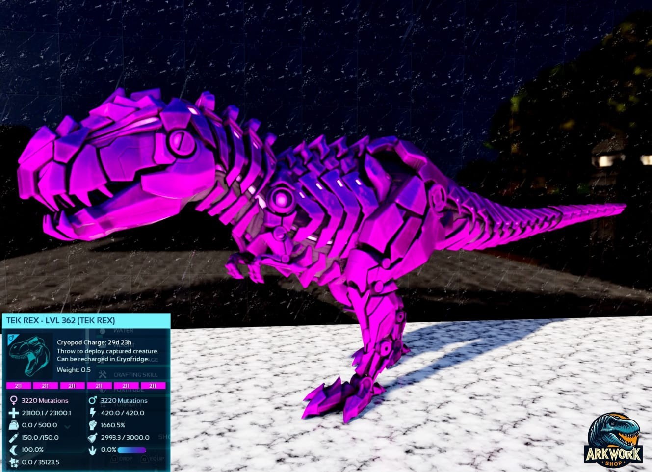 🦖ARK Survival Ascended New Tek Rex Top Stats PVE PS5/XBOX/PC