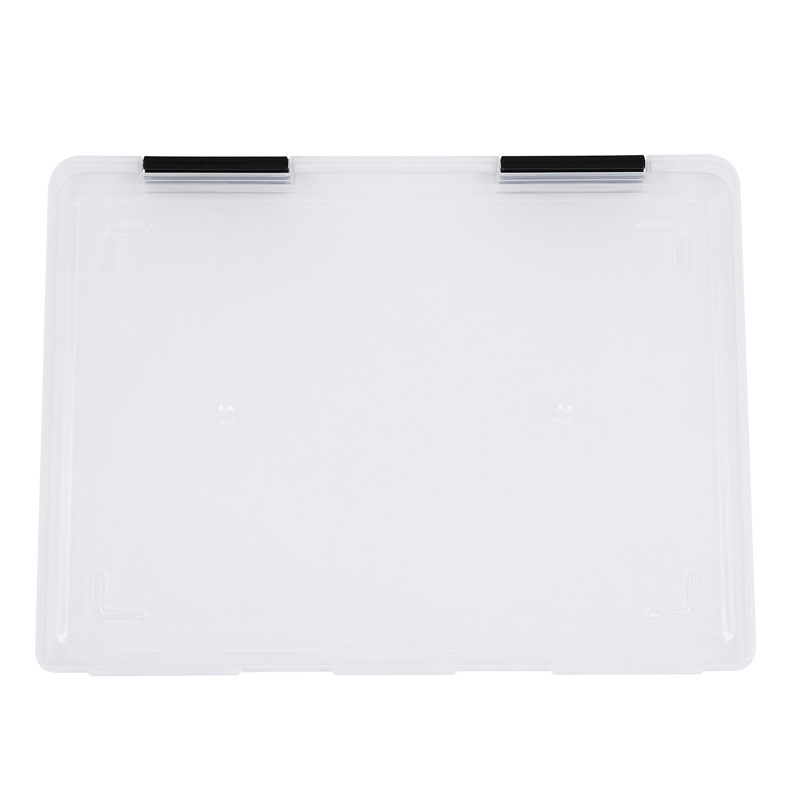 12 Pcs A4 Clear File Boxes Paper Storage Box Document File Holder with Buckle
