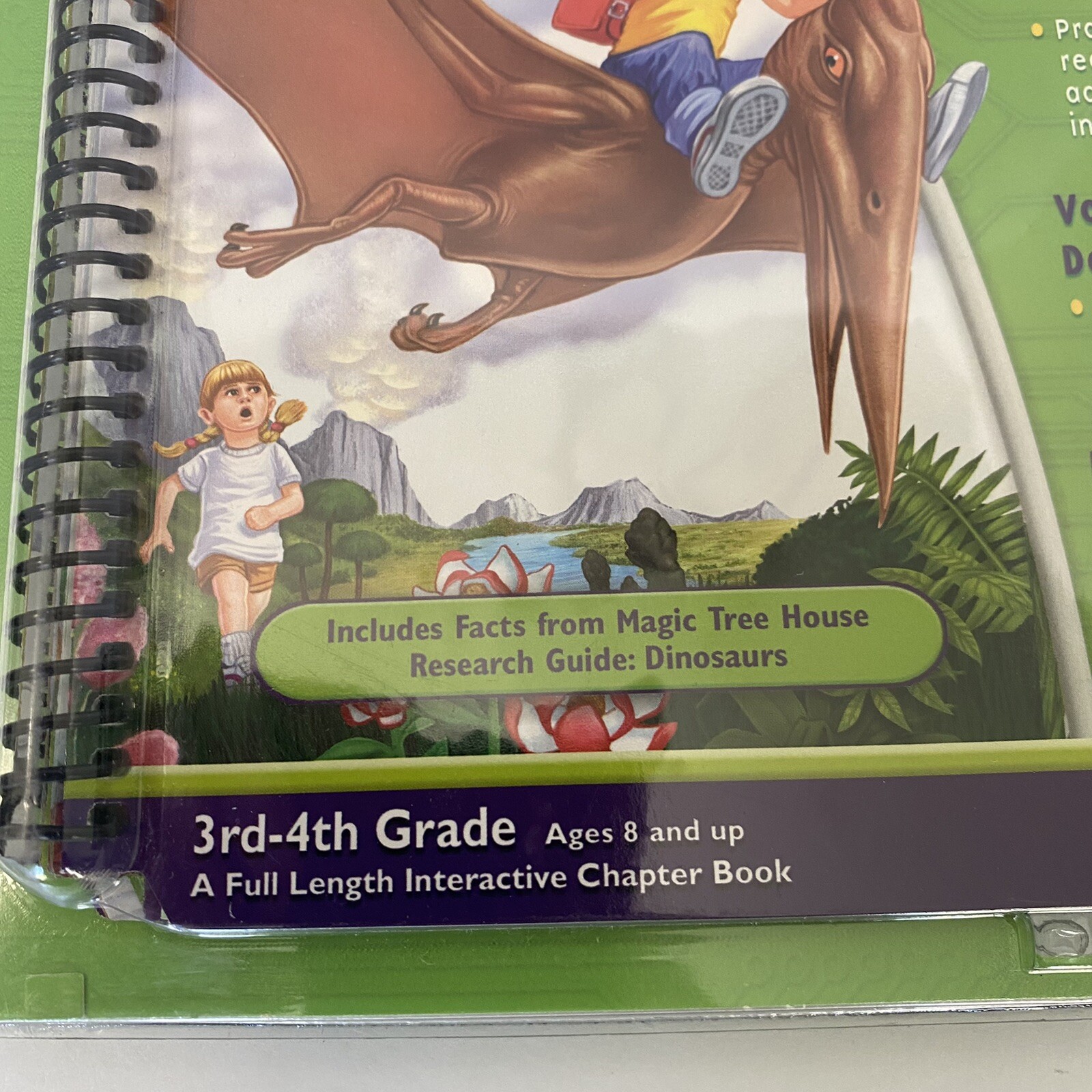 Leap Frog Quantum Pad Dinosaurs Before Dark Magic Tree House Book/Cartridge NEW