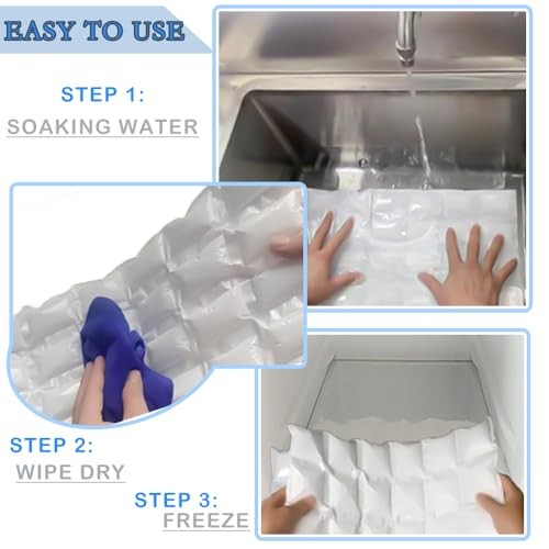 Ice Sheets for Coolers Reusable - Ice Pack Sheets - Ice Mat with white-4PCS
