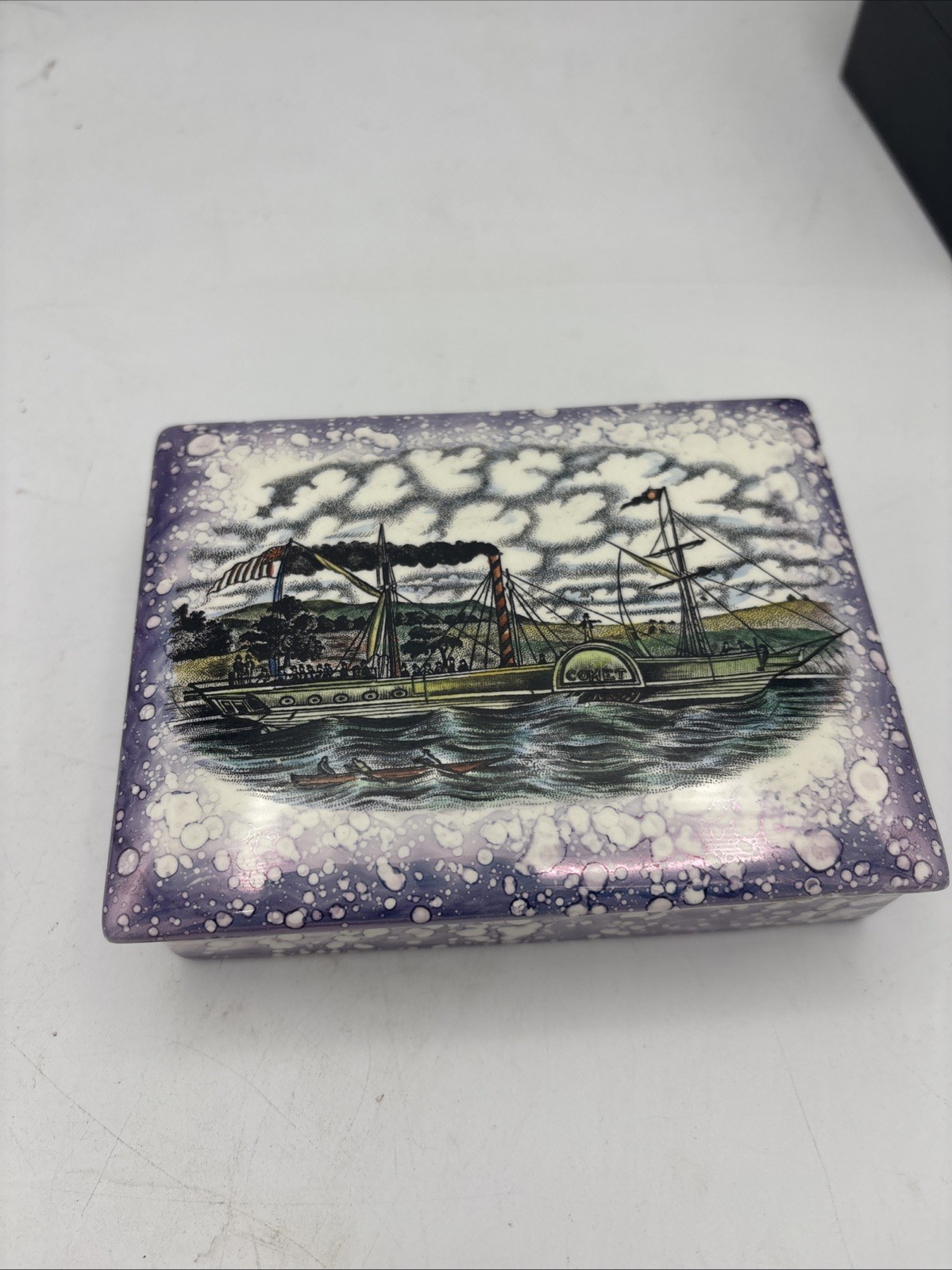 Grays Pottery Ceramic Trinket Cigarette Box Stoke On Trent England