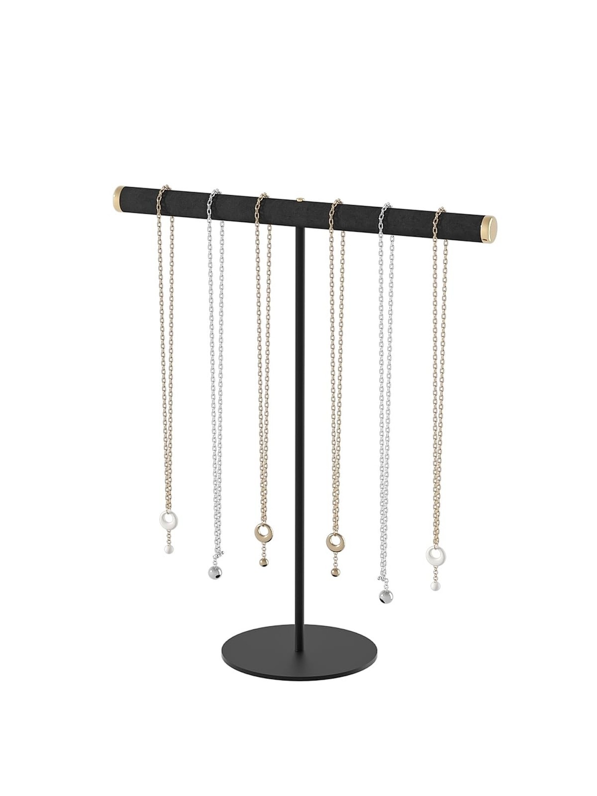 T-Bar Necklace Holder,Jewelry Chains Display Stand for Selling,Velvet Necklac...