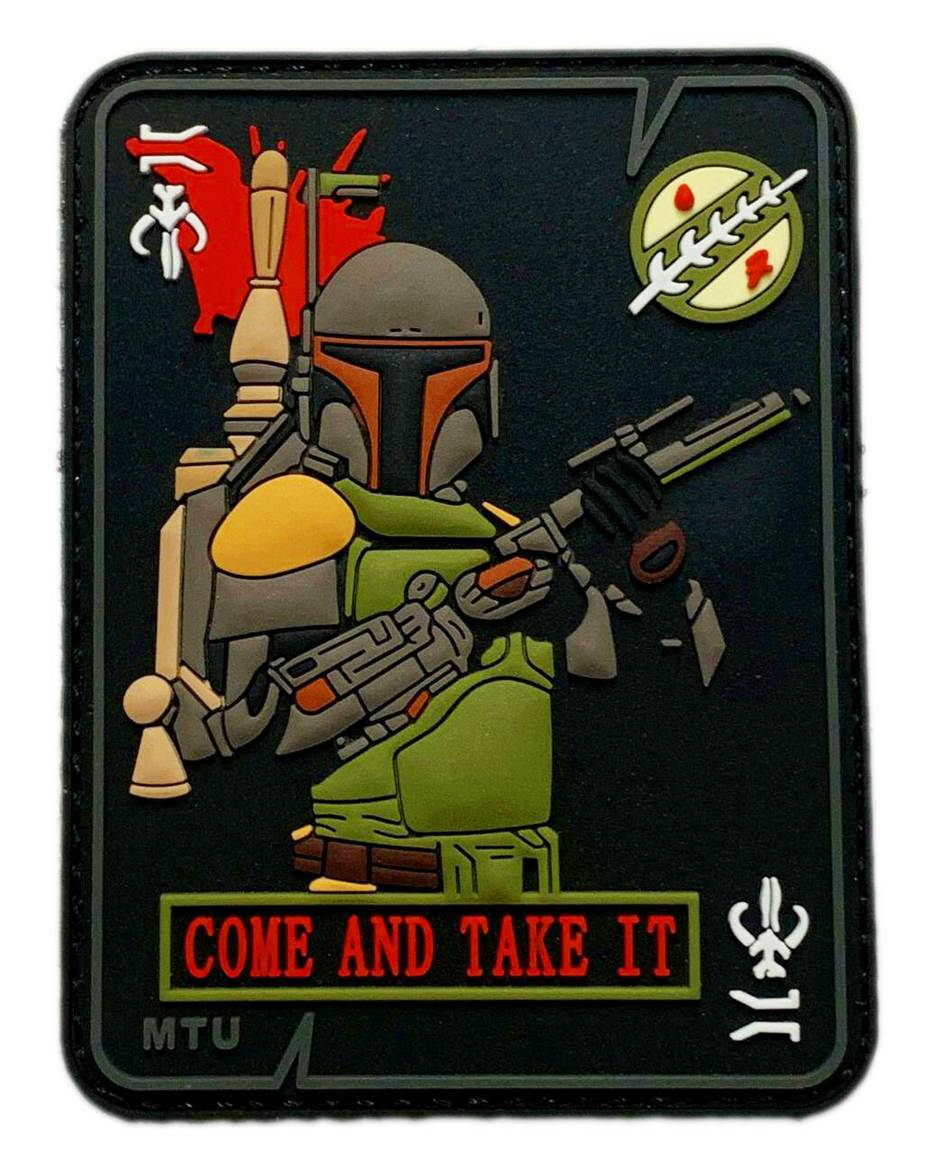 Mandalorian Boba Come and Take it Dead Card Patch [3D-PVC-Hook Fastener CT2]