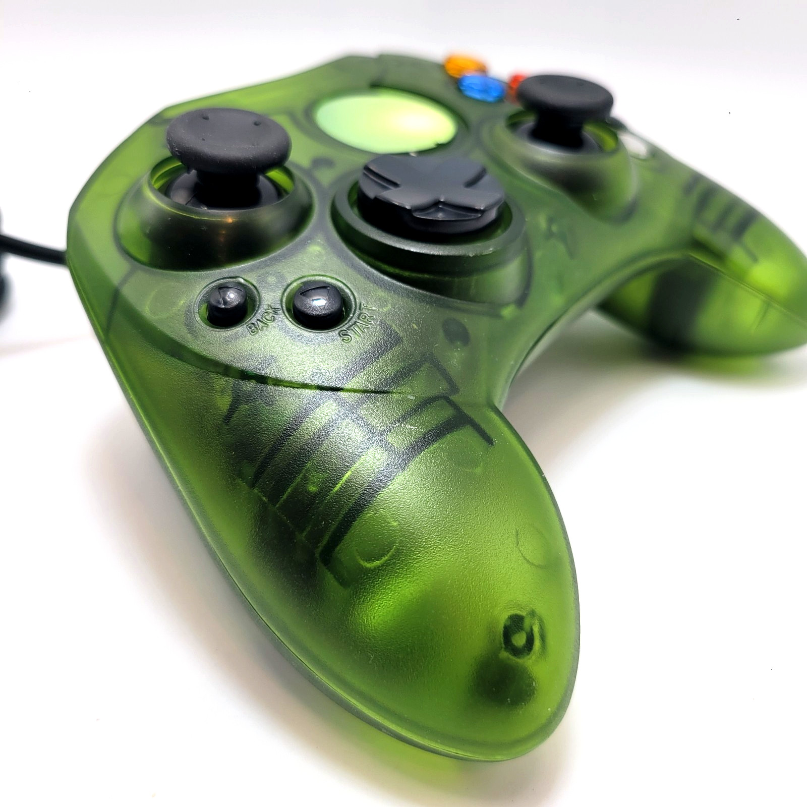 Xbox Clear Green Wired S-Type Analog Controller for Original Xbox Console