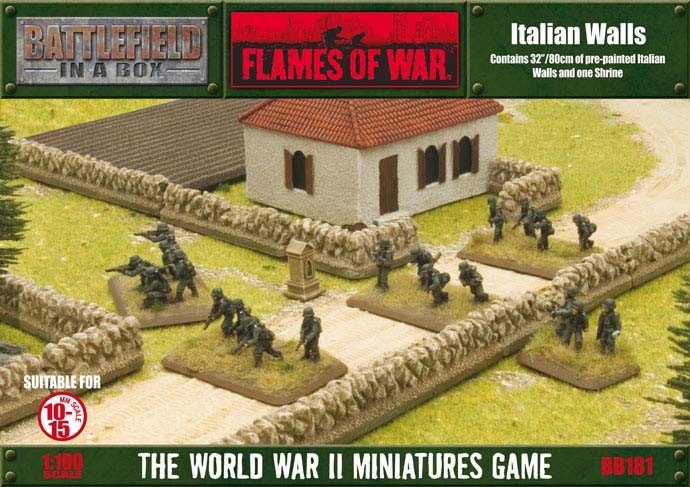 Battlefront BB181 Mediterranean Walls (10) Gaming Terrain
