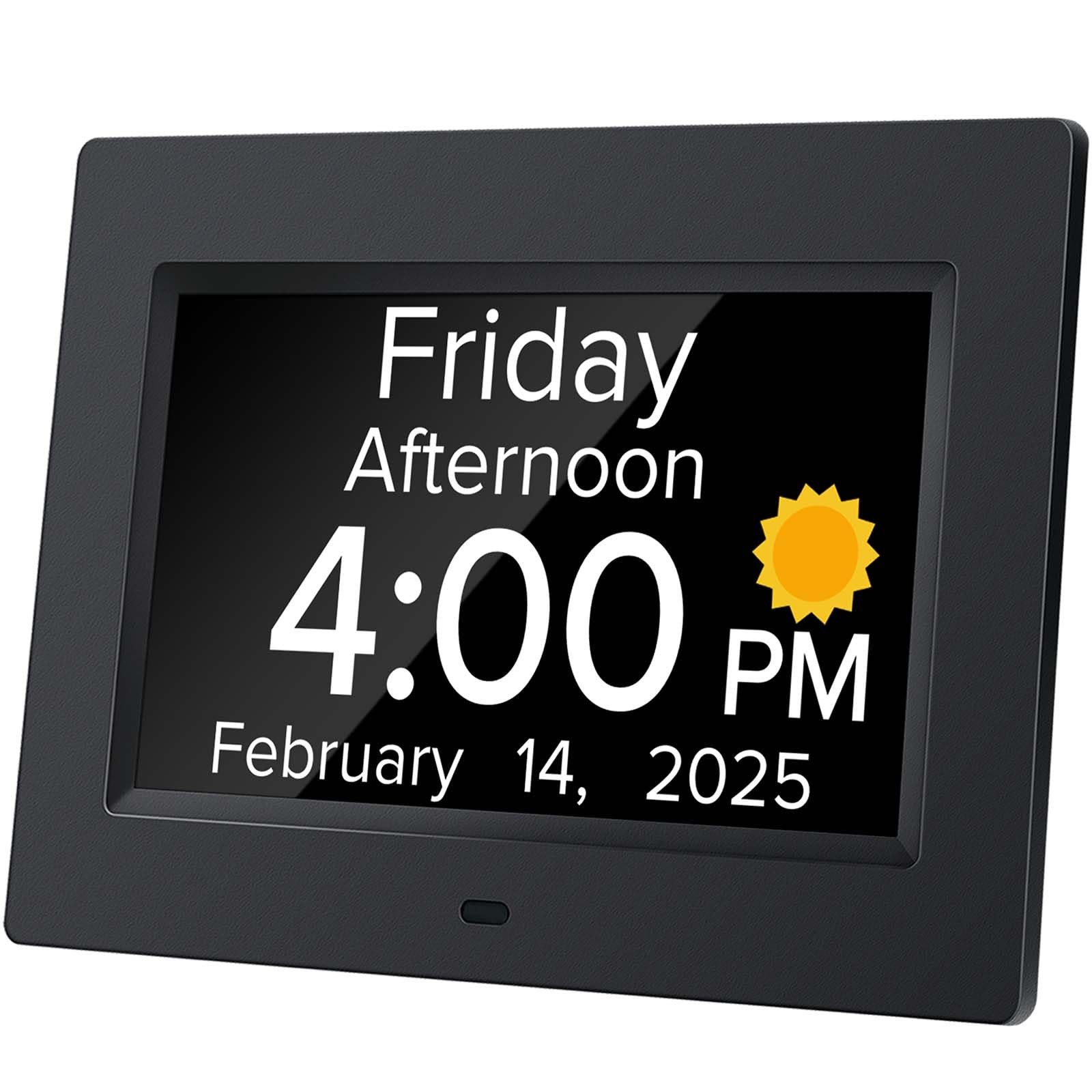 Digital Alarm Clock with Date and Day of Week for Dementia Seniors, Voice Announ