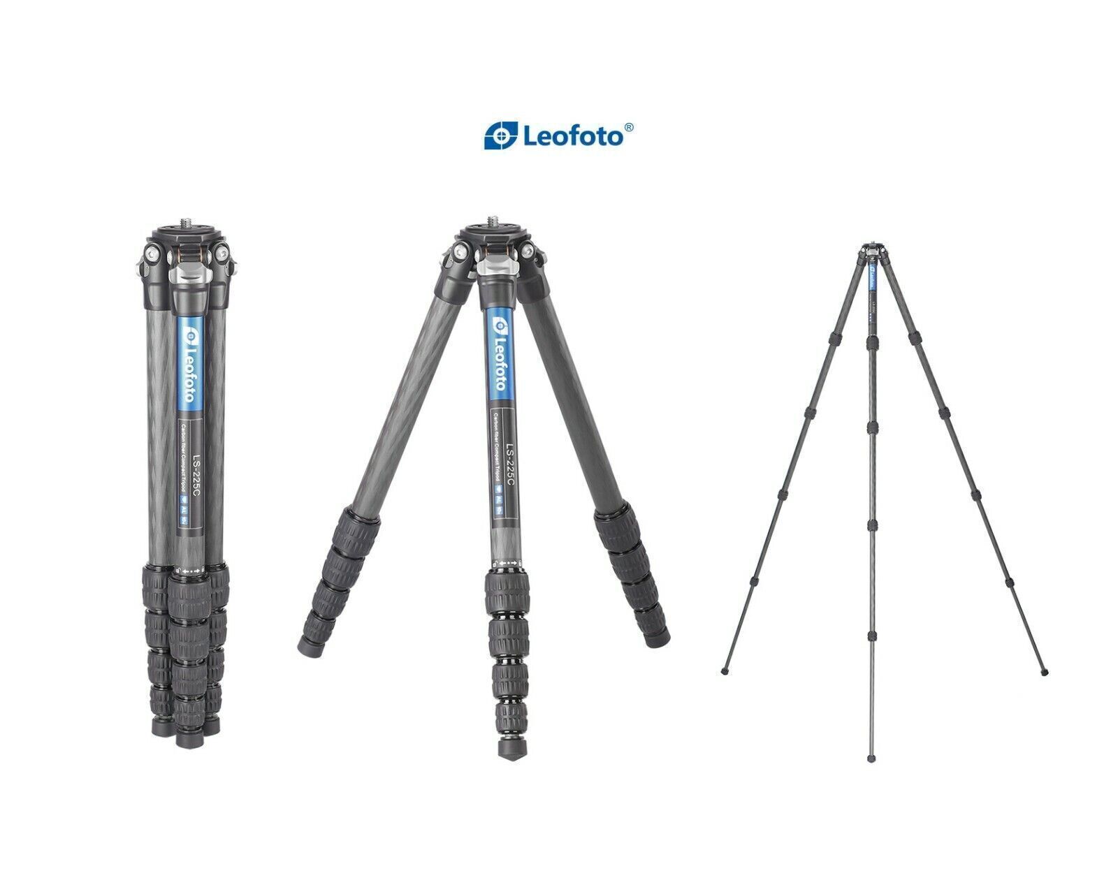Leofoto LS-225C + LH25 + DC-222C Professional Carbon Fiber Tripod Set