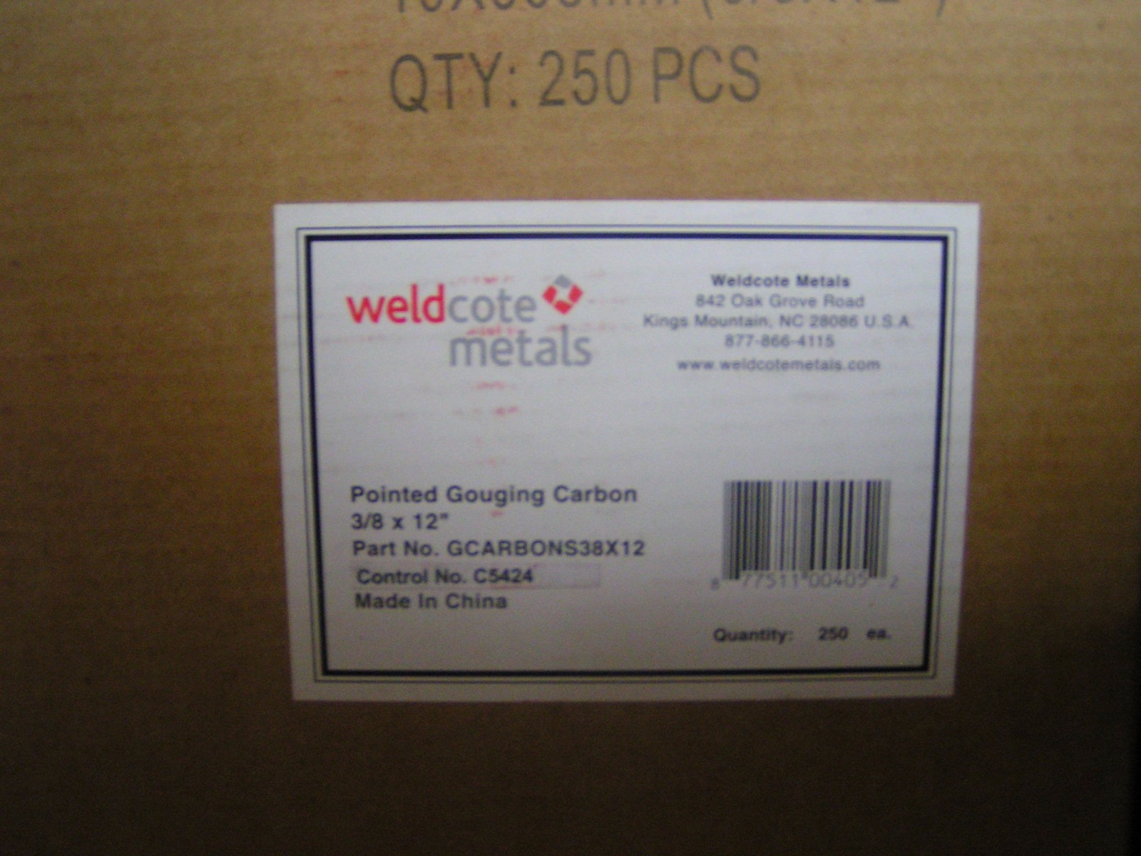 3/8" x 12" Carbon Gouging Rods Copperclad DC Electrodes 250pc