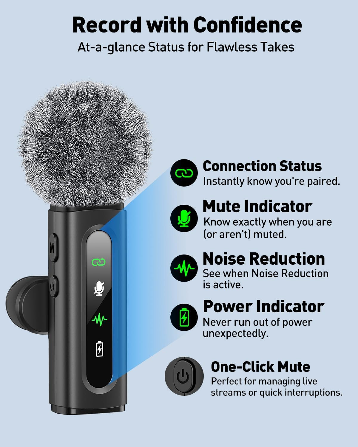 USB C Lavalier Microphone Wireless Mini Mic for Type-C Android Phone/Tablet/Pc V