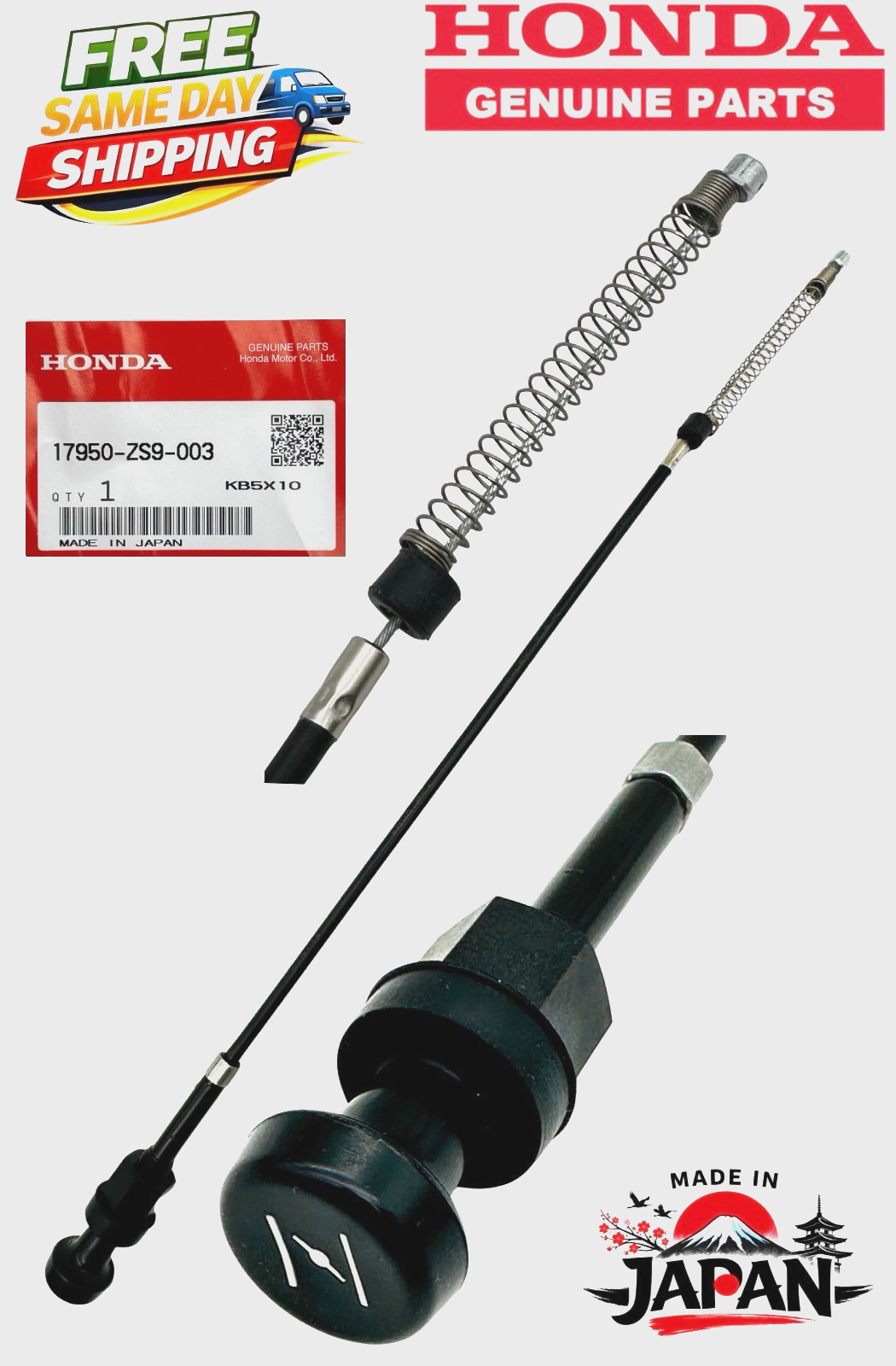 Genuine Honda 17950-ZS9-003 Cable Choke EU3000 EU3000iS OEM 17950ZS9003 NEW