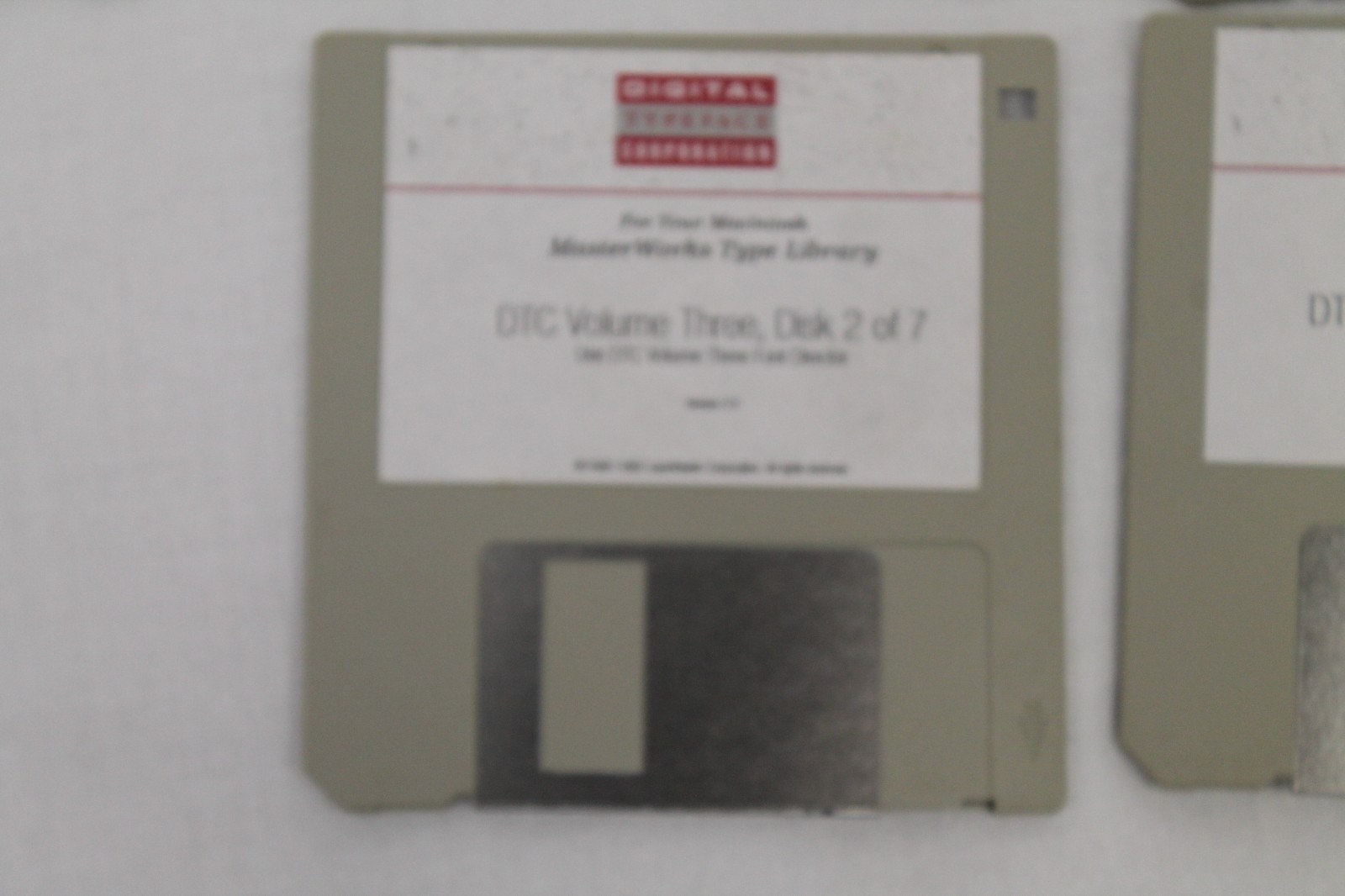 Mac MasterWorks Type Library Font Director DTC Vol 3 Disk 1-7 3.5" Floppy Disk