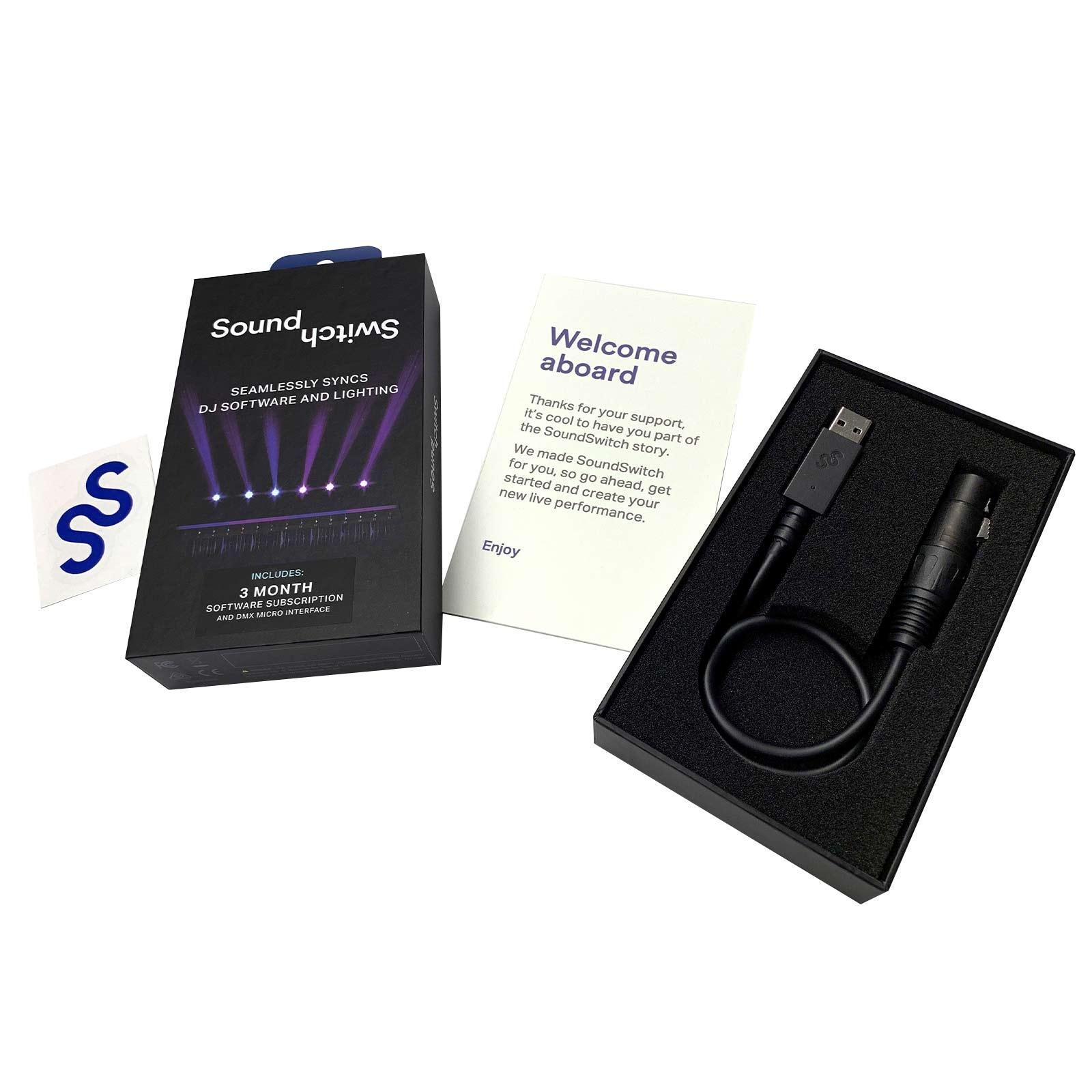SoundSwitch Micro Interface USB to DMX DJ Stage Lighting Controller with Case