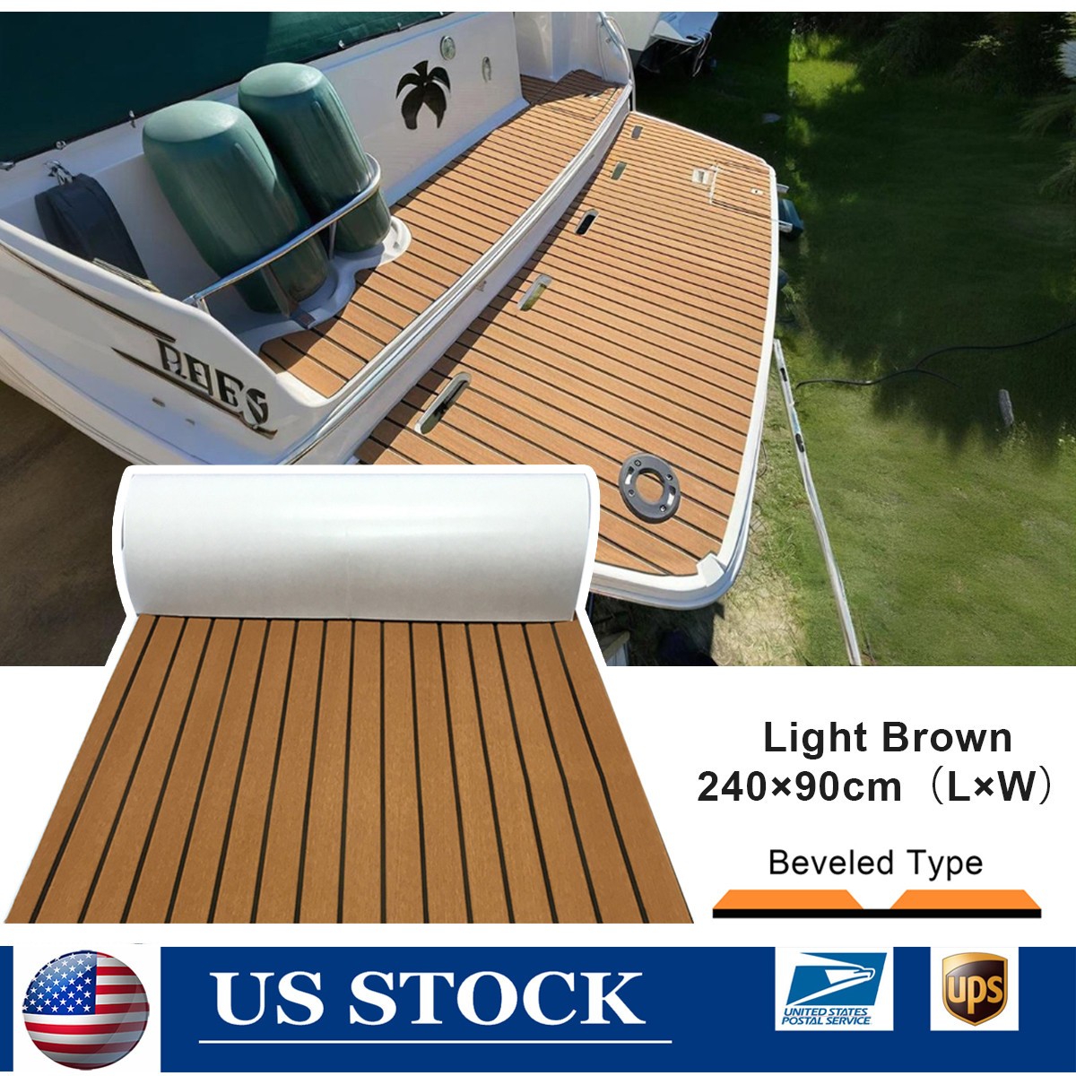 Yacht Boat Flooring EVA Foam Boat Decking Sheet 5.5mm Marine Faux Teak Floor Pad