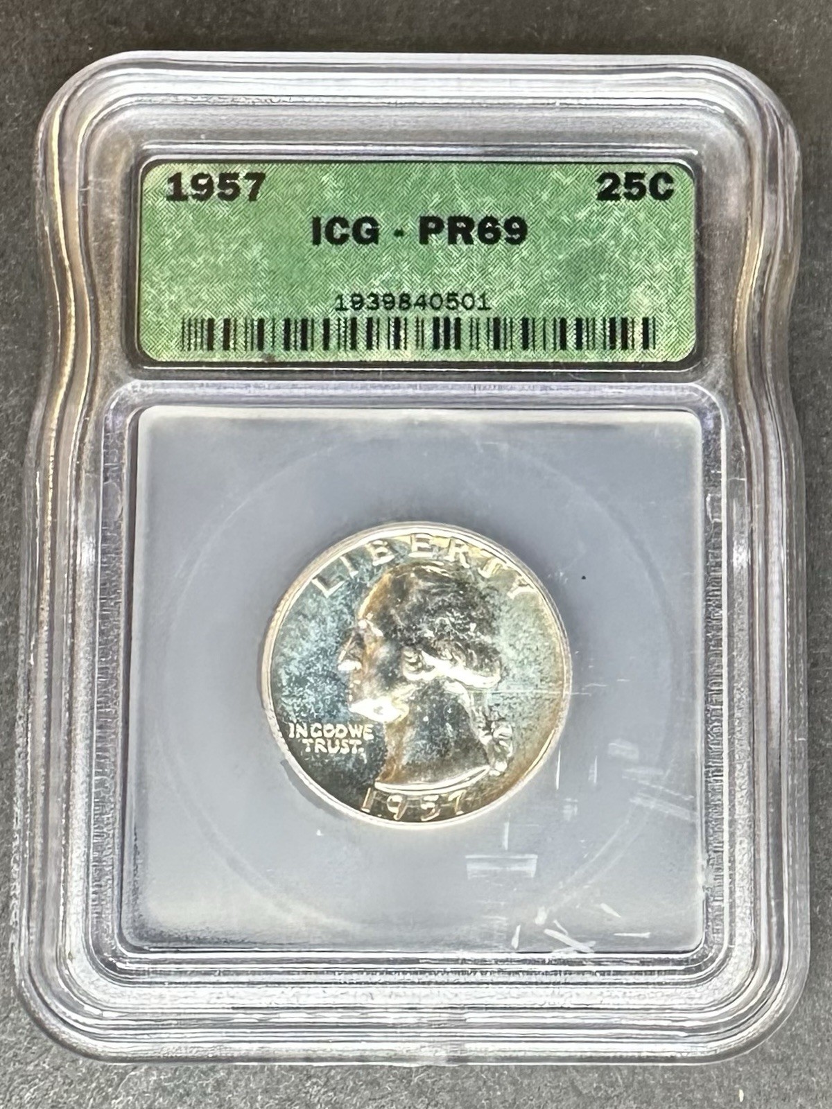 1957 Proof Washington Quarter ICG PR-69, Buy 3 Items, Get $5 Off!