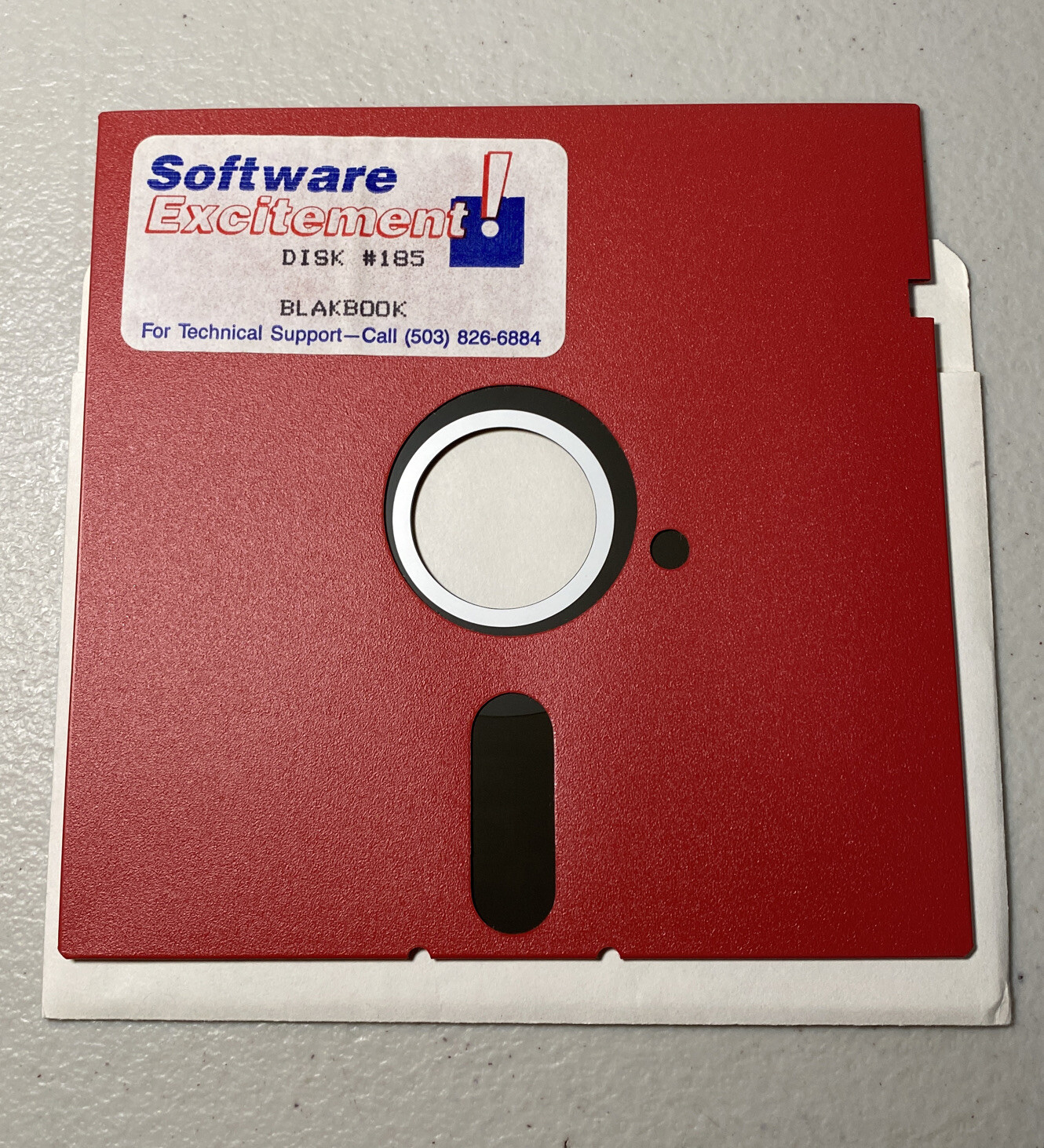 Software Excitement! Disk #185 BLAKBOOK 5.25” Vintage