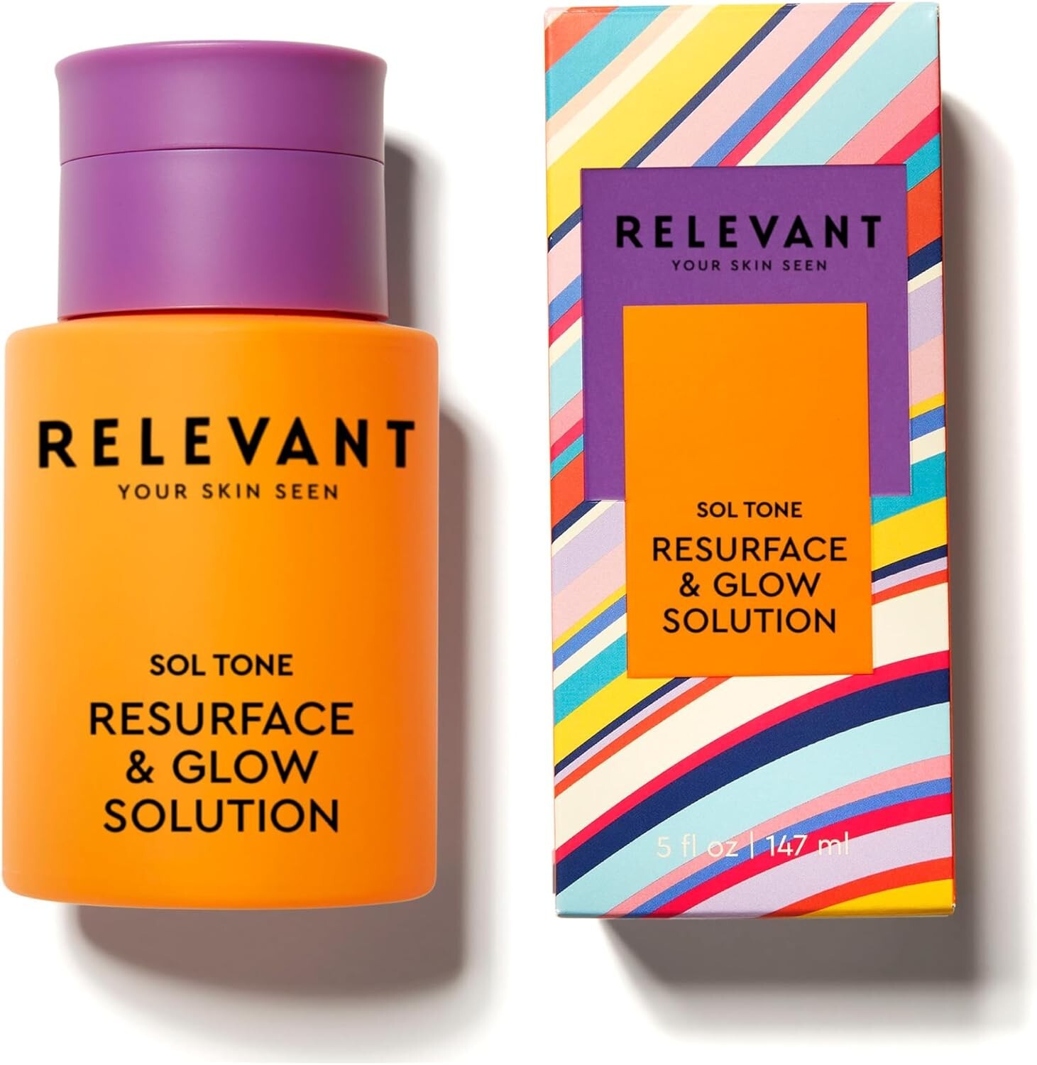 RELEVANT Hydrating Toner for Face with Witch Hazel & 5-Acid Blend-Glow Pump
