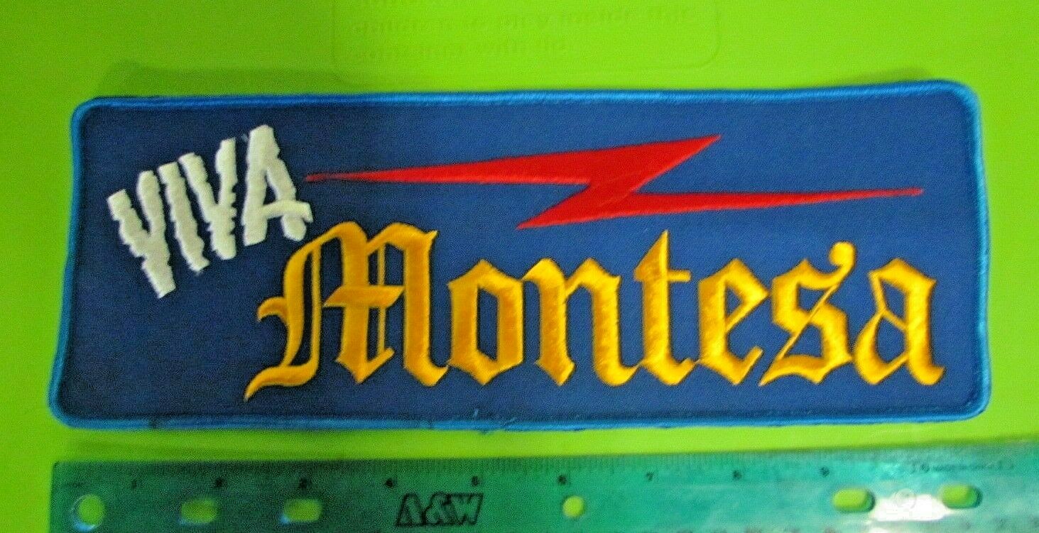 Montesa Viva Montesa Large 11" x 4" Patch NOS Vintage Embroider Motorcycle Wear