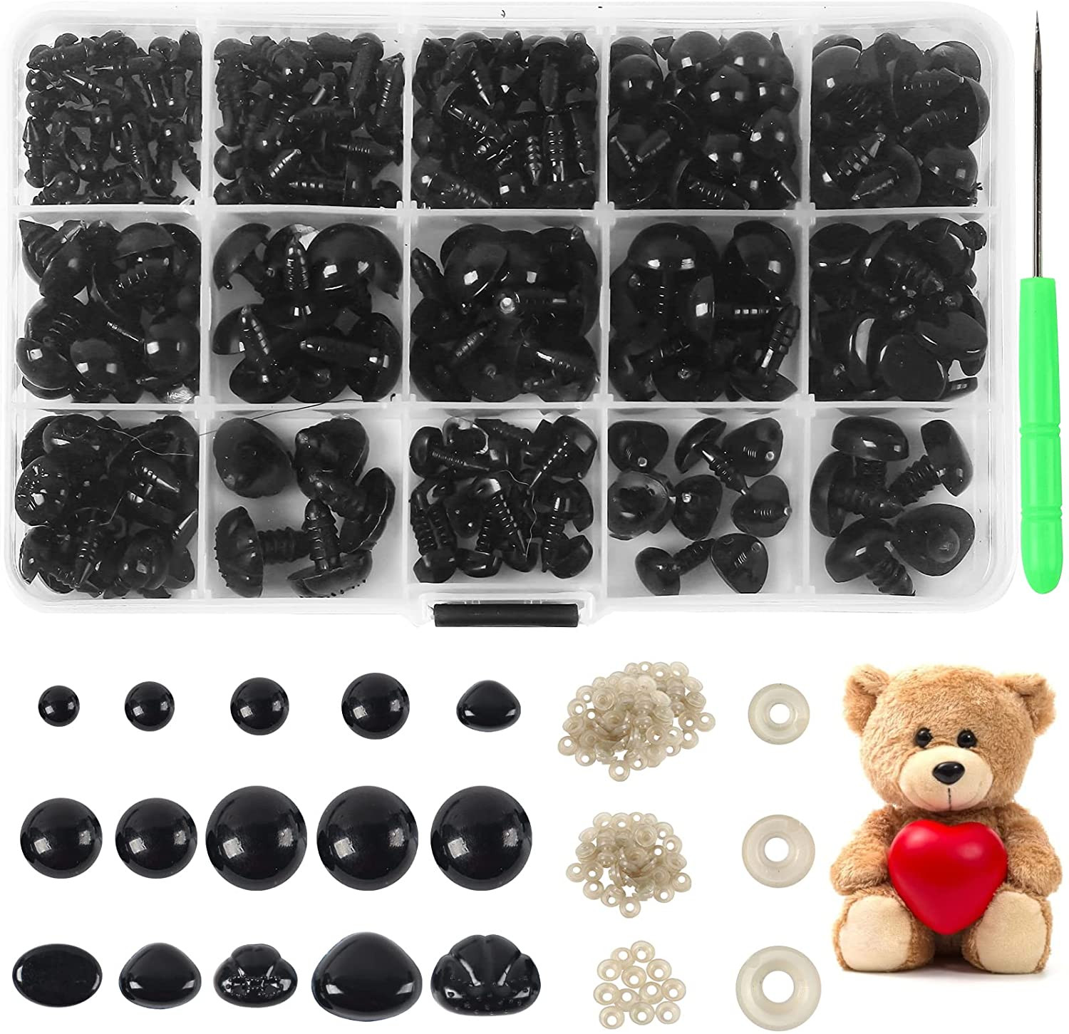 566 Pcs Safety Eyes/Noses for Amigurumi, Stuffed Crochet,Teddy Bear,Plush Animal