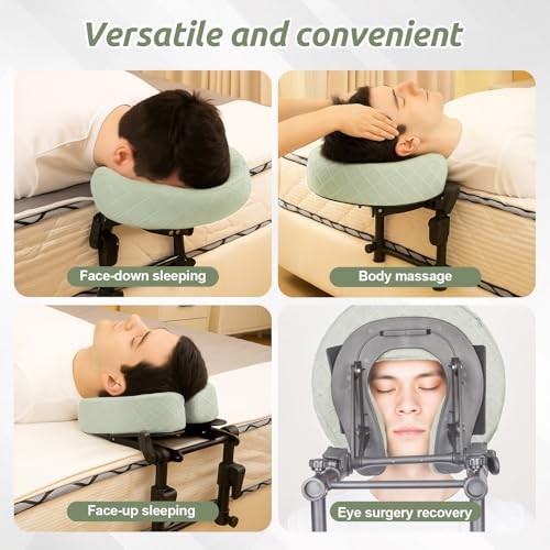 Massage Headrest for Bed Adjustable Face Cradle Portable