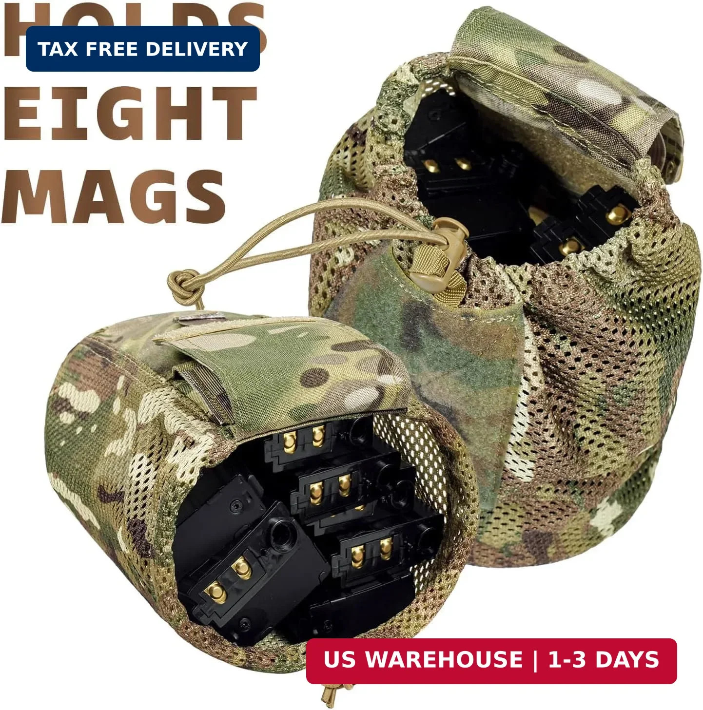 Dump Pouch Tactical Molle Mesh Pouches,Lightweight Range Compact Micro Drawstrin