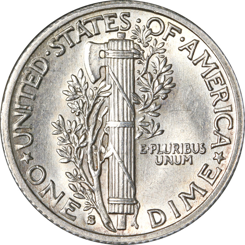 1941-S Mercury Dime - Split Bands