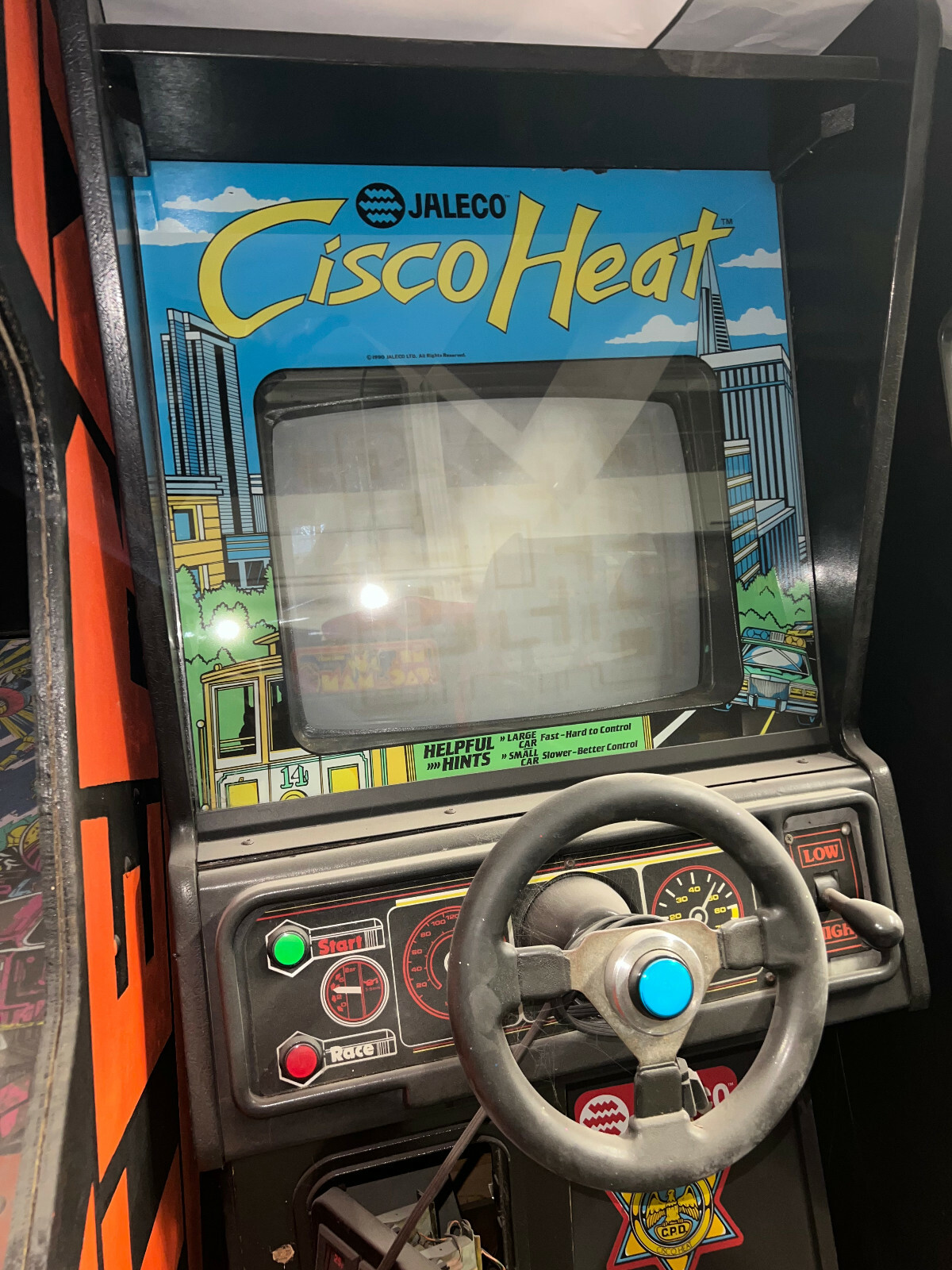 CISCO HEAT ARCADE MACHINE by JALECO 1990 (Excellent Condition) *RARE*