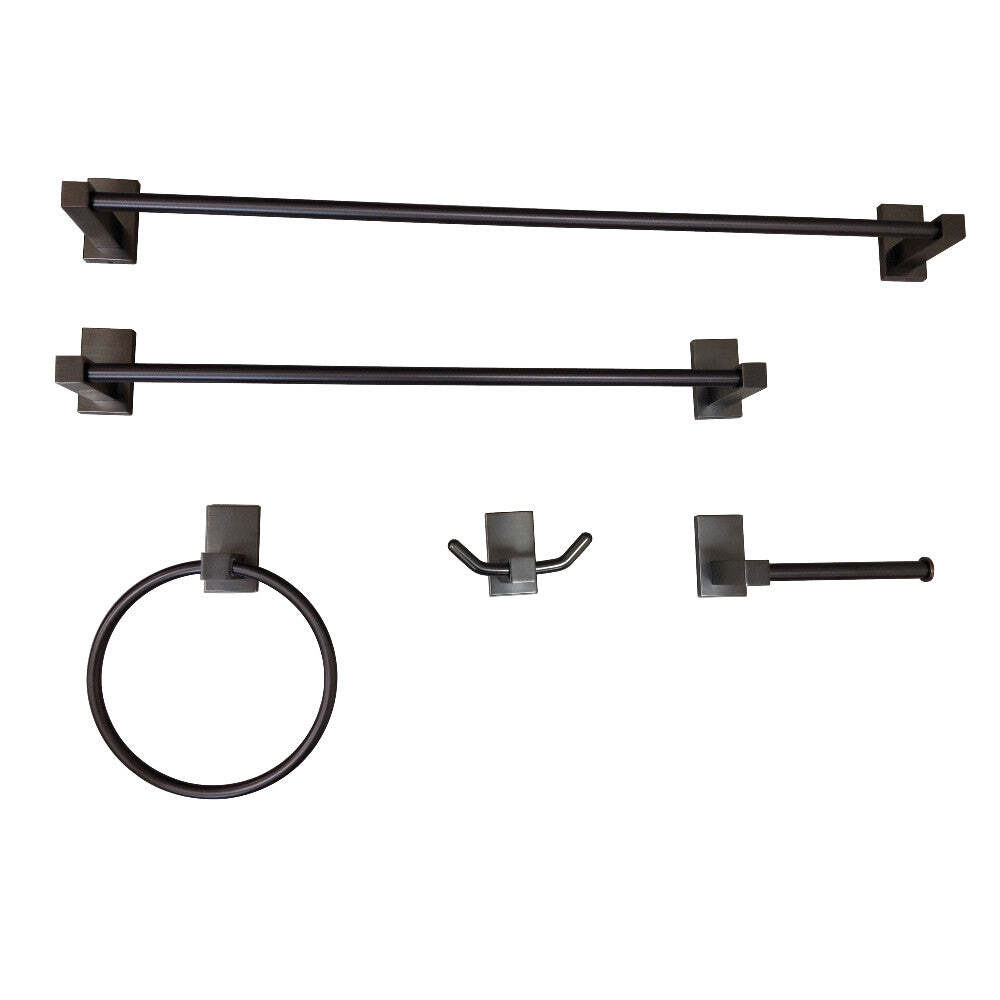 Kingston Brass Continental 5-Piece Bathroom Accessory Set