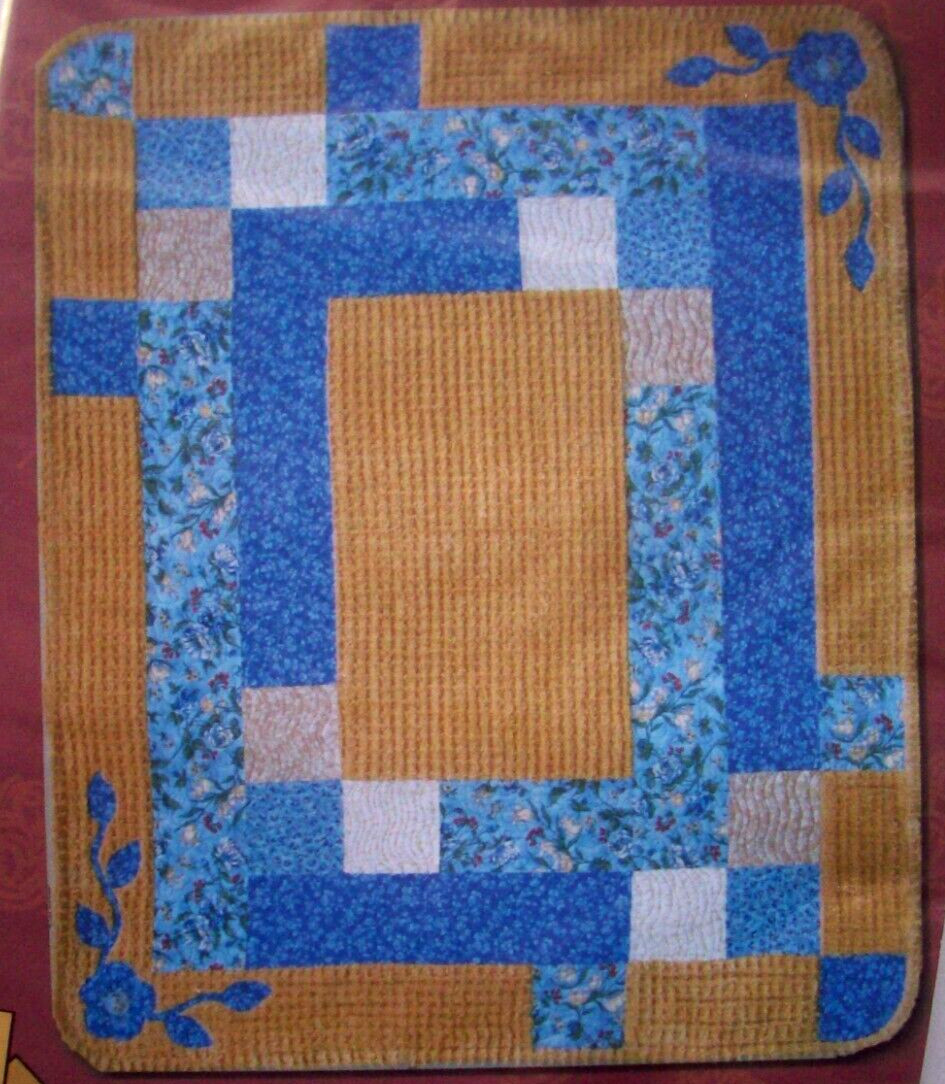 Butterscotch and Blue quilt pattern *J