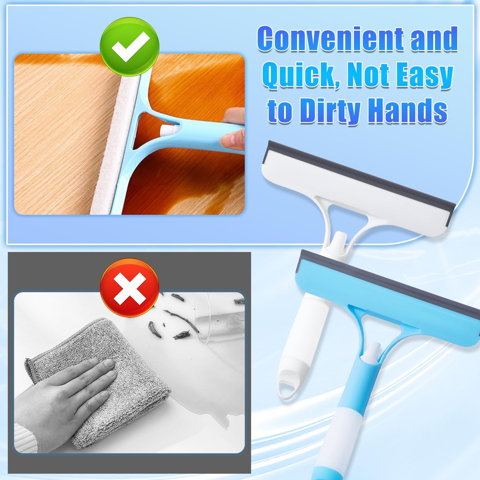 3 in 1 Spray Squeegee, 3 1 WindowSqueegee Cleaner, White