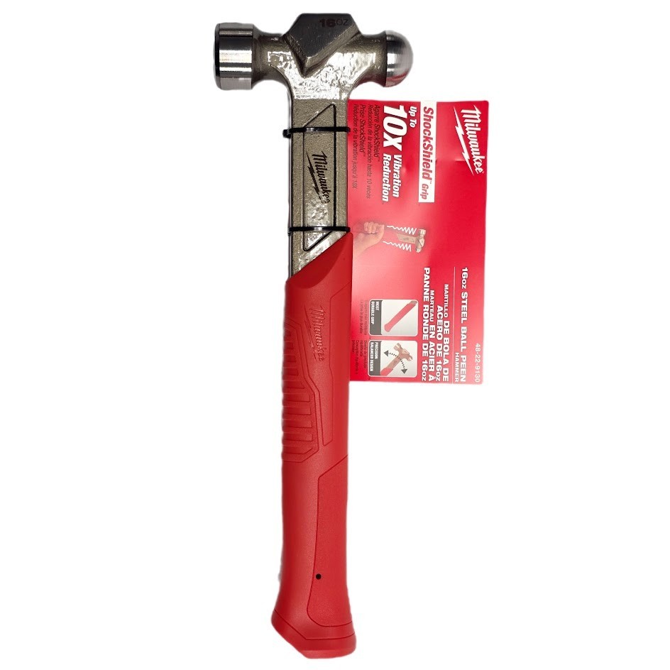 Milwaukee 48-22-9130 16oz Steel Ball Peen Hammer with 11 in. I-Beam Handle