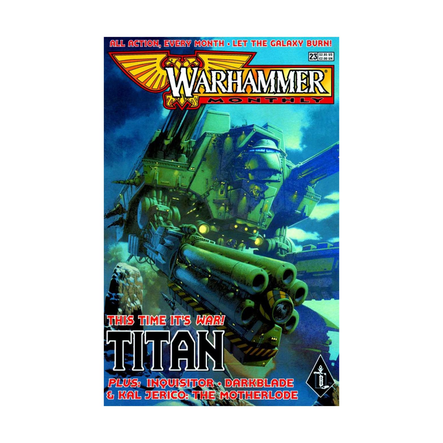 GW Warhammer Monthly #23 "Titan, Inquisitor, Kal Jerich - The Motherlode" VG+