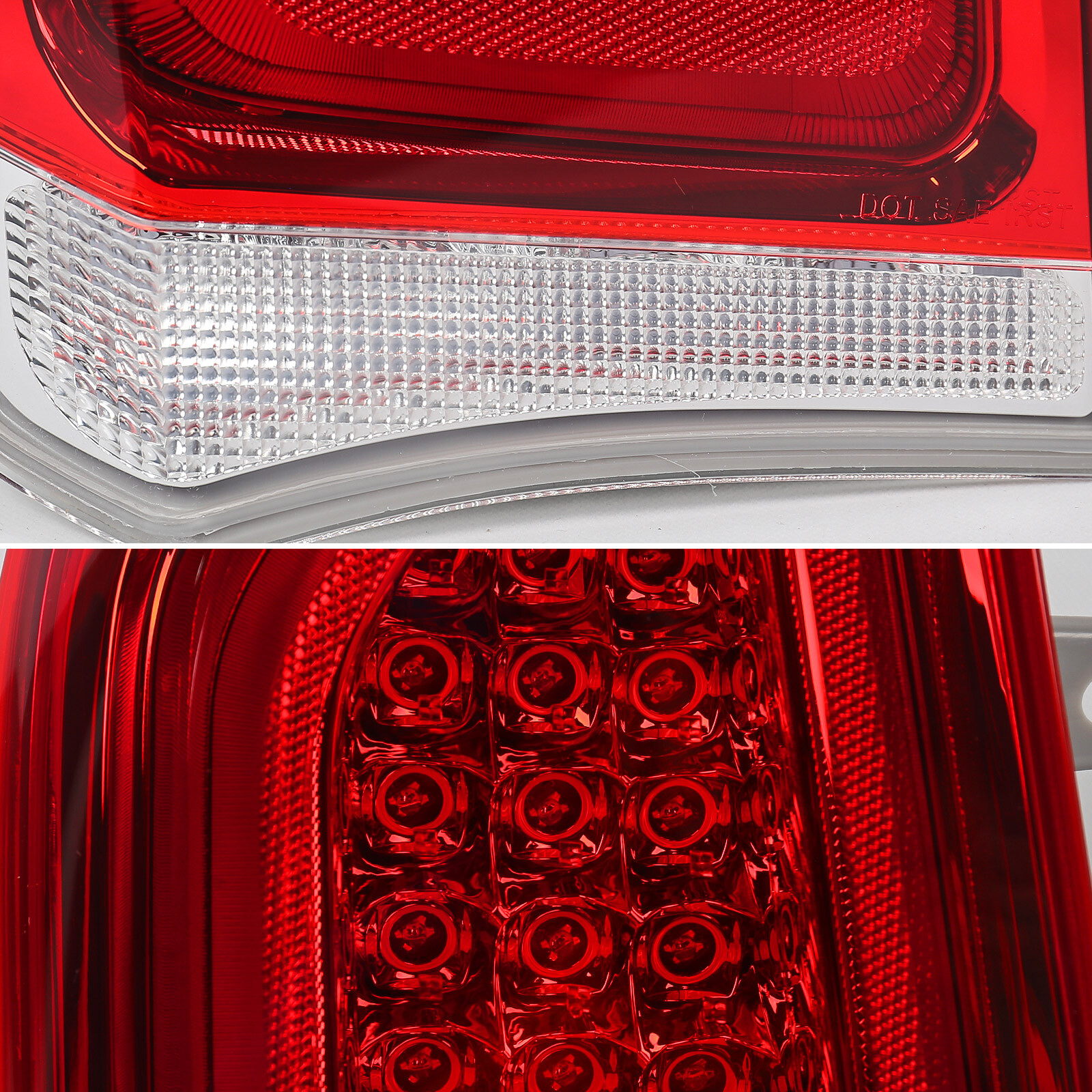 Driver Tail Light For 2015-2023 Chrysler 300 Brake Clear Chrome Full LED Lamp