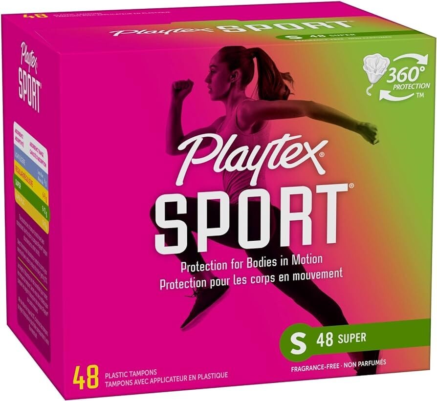 Playtex Sport Tampons Fragrance Free Super Absorbency 48 count *NEW*