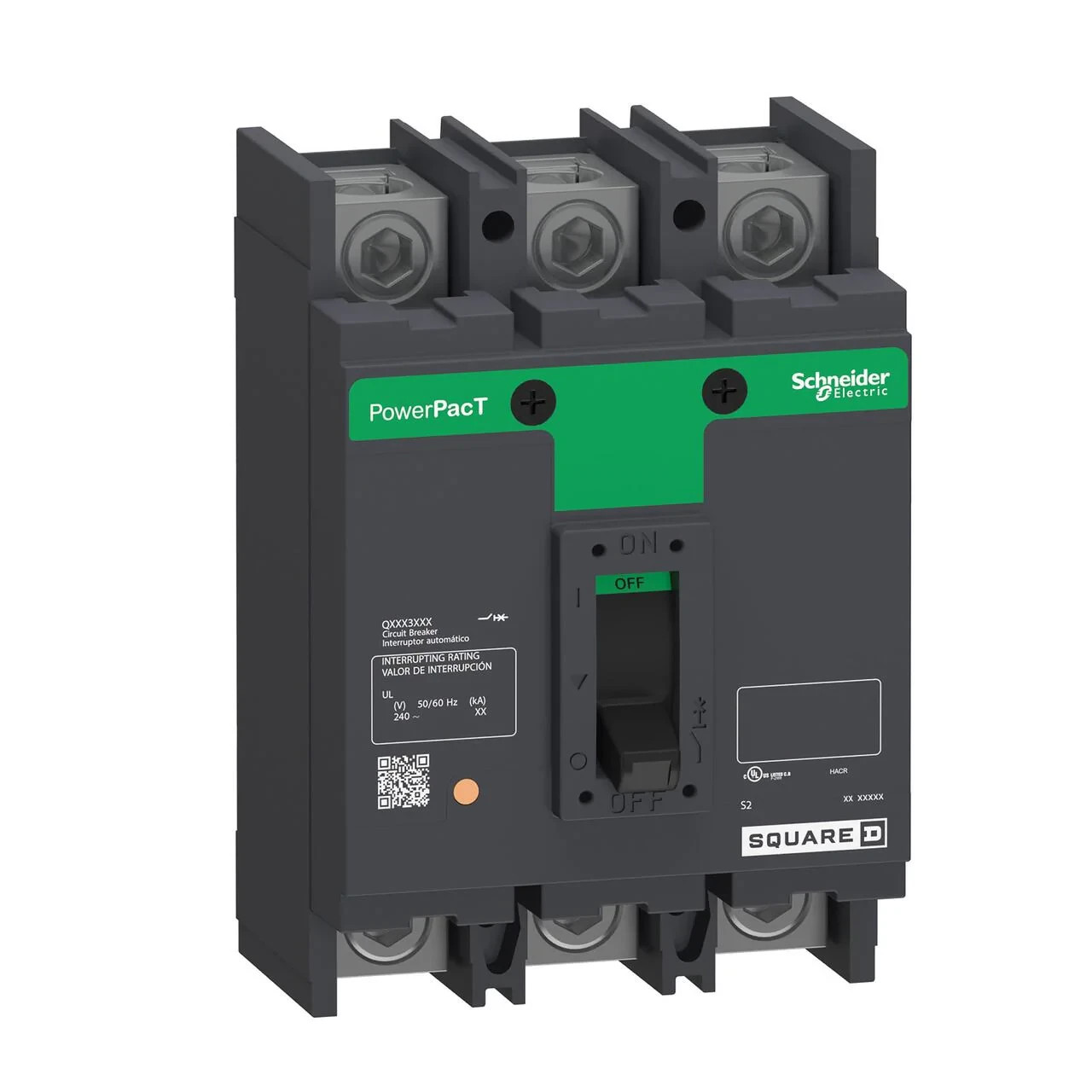 Square D  QGP32200TM Bolt-On 240V 200A 3 pole circuit breaker 65kA@240V