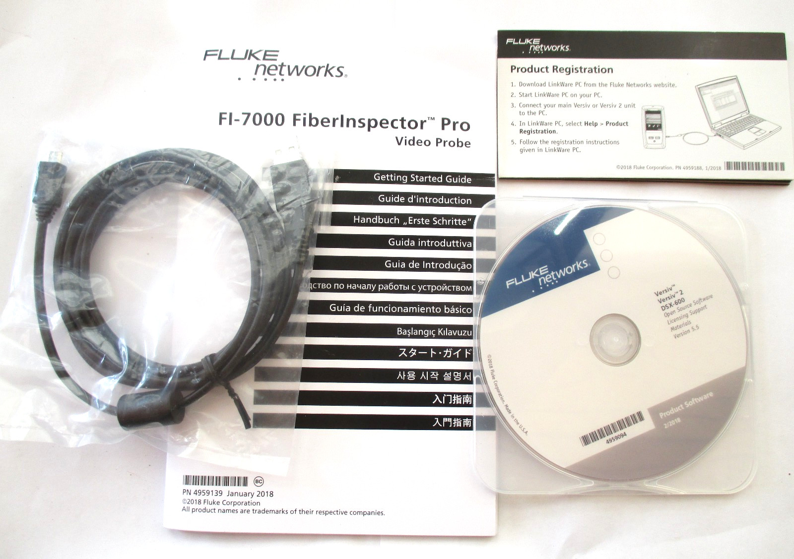 Manual etc for Versiv 2 FiberInspectr Pro Industrial Ethernet DSX Cable Analyzer