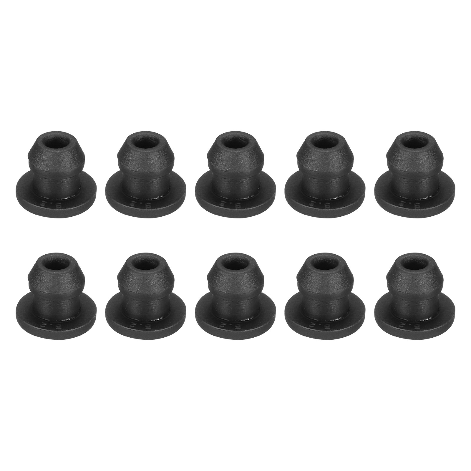 Snap in Locking Hole Plugs Rubber Panel Seal Cover 8.5mm/0.3" Black/10Pcs